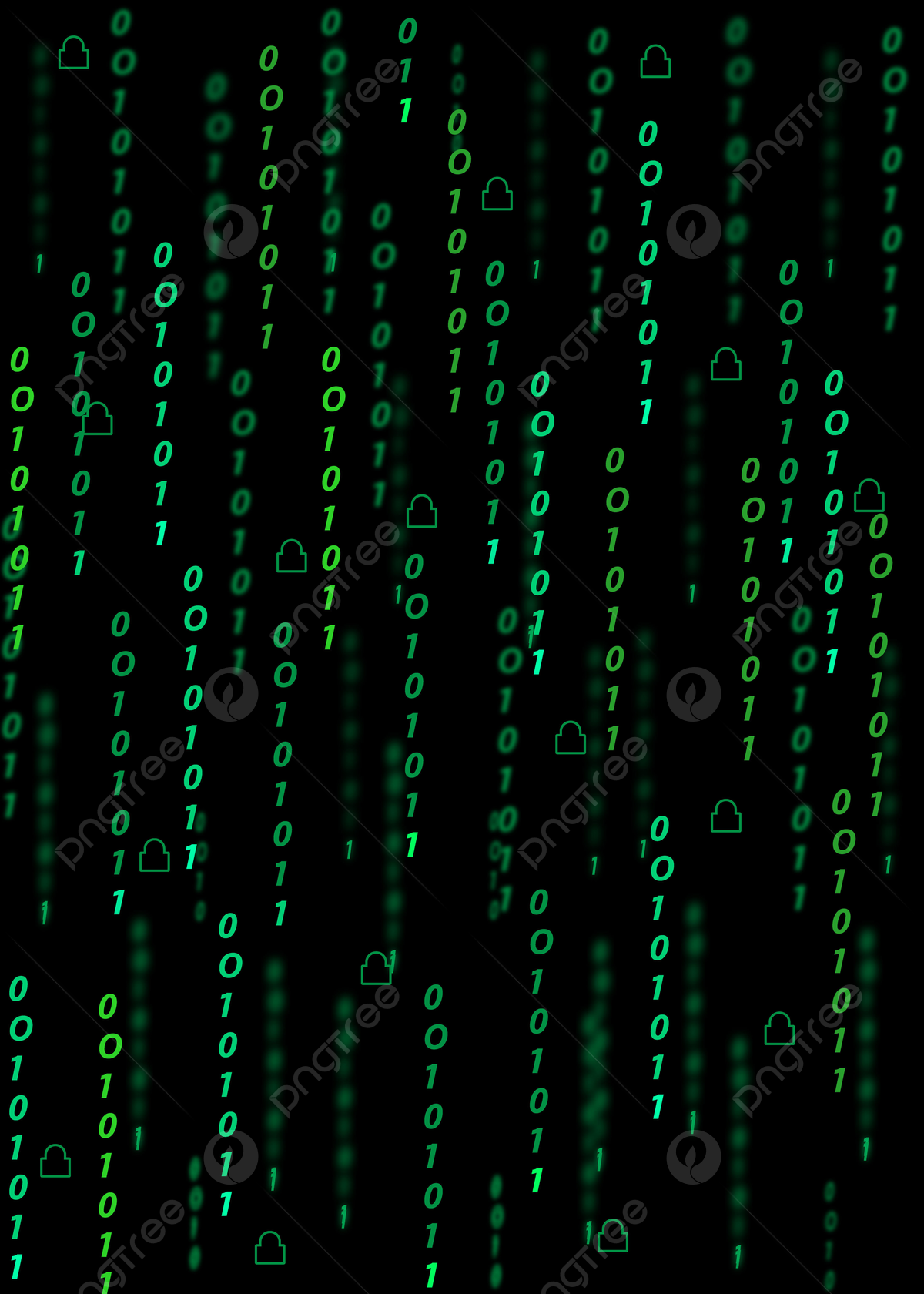 Matrix Wallpaper With Green Binary Number And Lock Background, Matrix, Science Wallpaper, Binary Number Background Image for Free Download