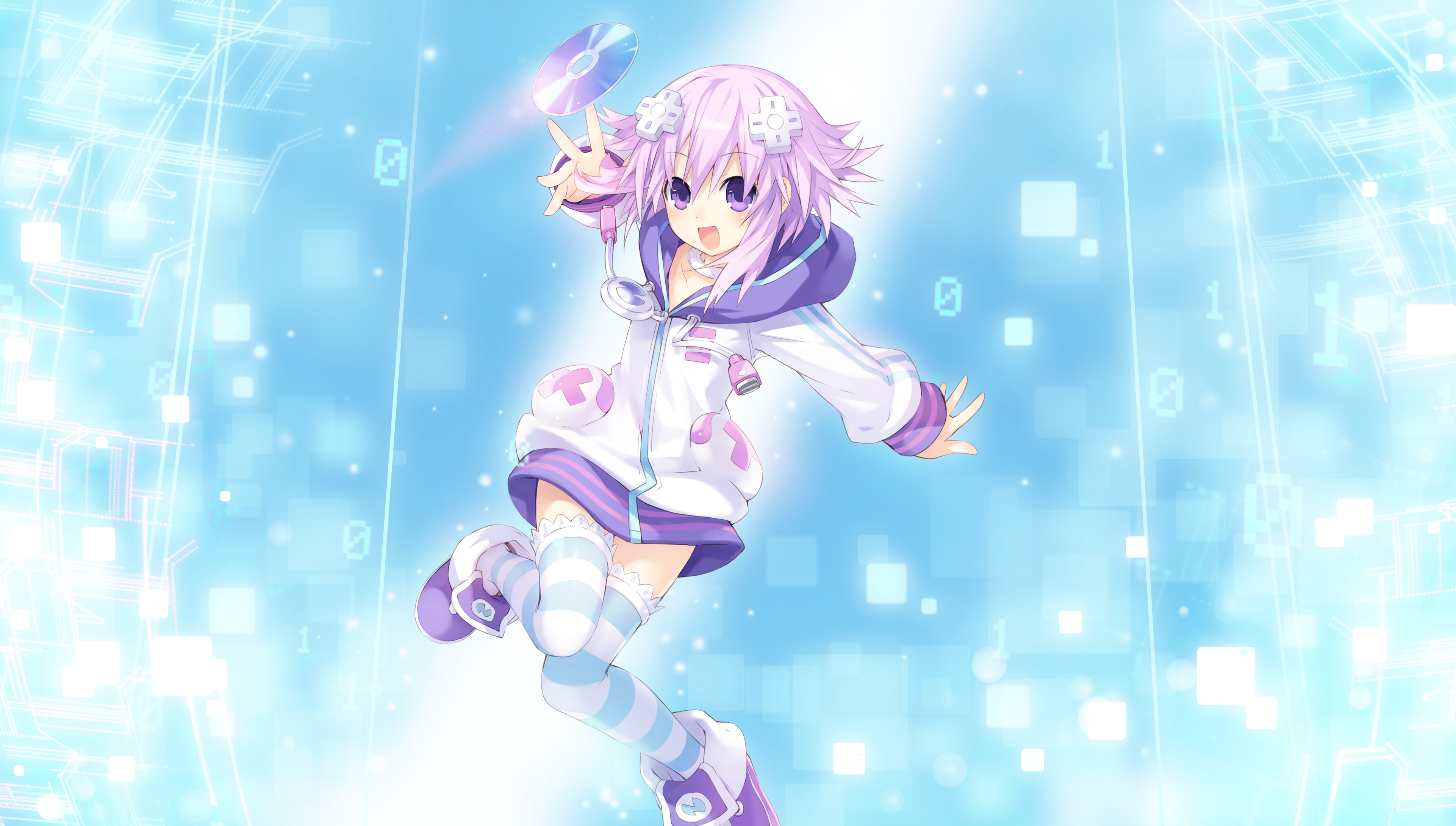 Wallpaper, illustration, anime girls, Hyperdimension Neptunia, Neptune Hyperdimension Neptunia, screenshot, computer wallpaper, fictional character 3843x2178