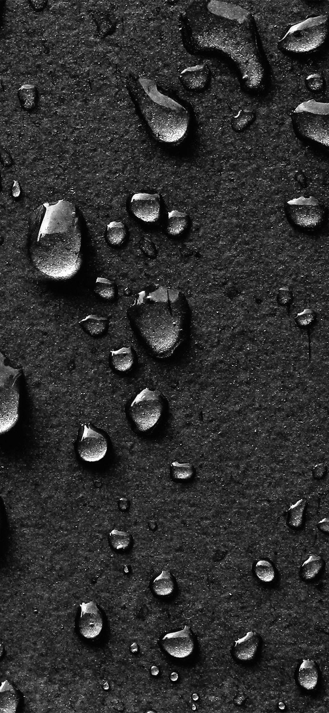 iPhone X wallpaper. drops of rain dark nature texture pattern bw