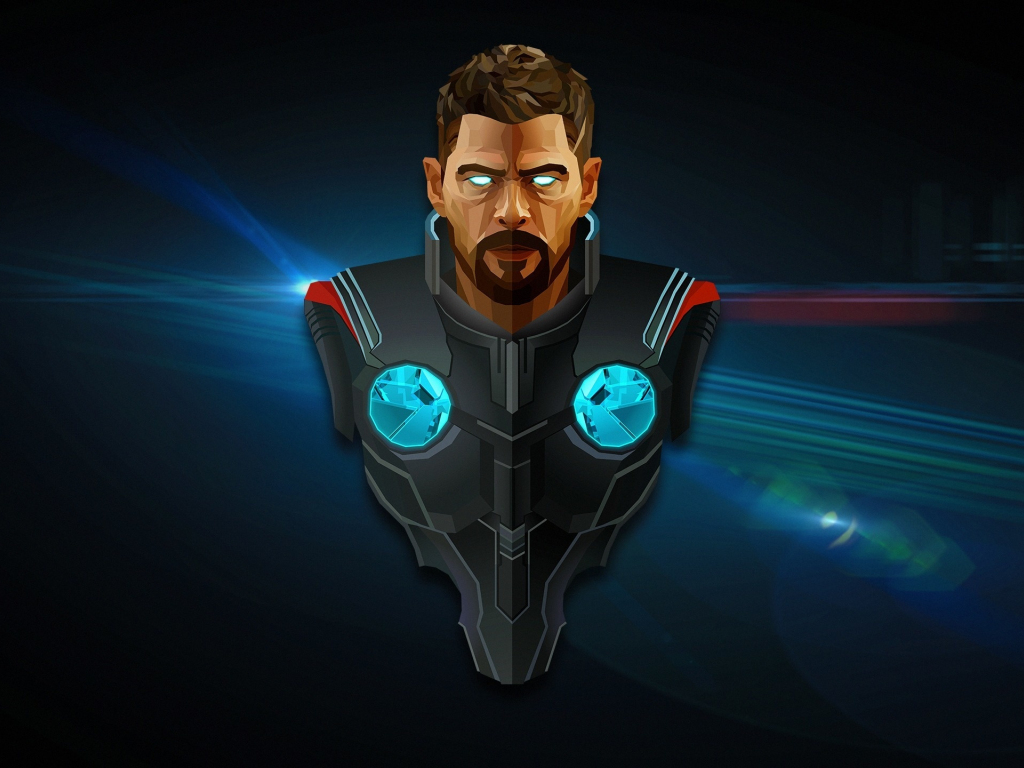 Wallpaper thor, superhero, avengers: infinity war, minimal, artwork desktop wallpaper, HD image, picture, background, 2777fc