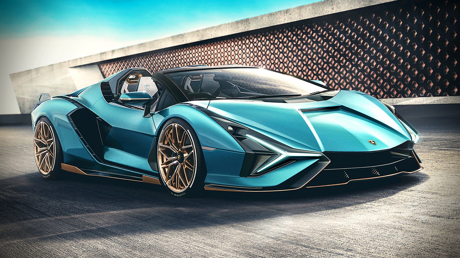 Lamborghini Sian Roadster Wallpaper Free Lamborghini Sian Roadster Background