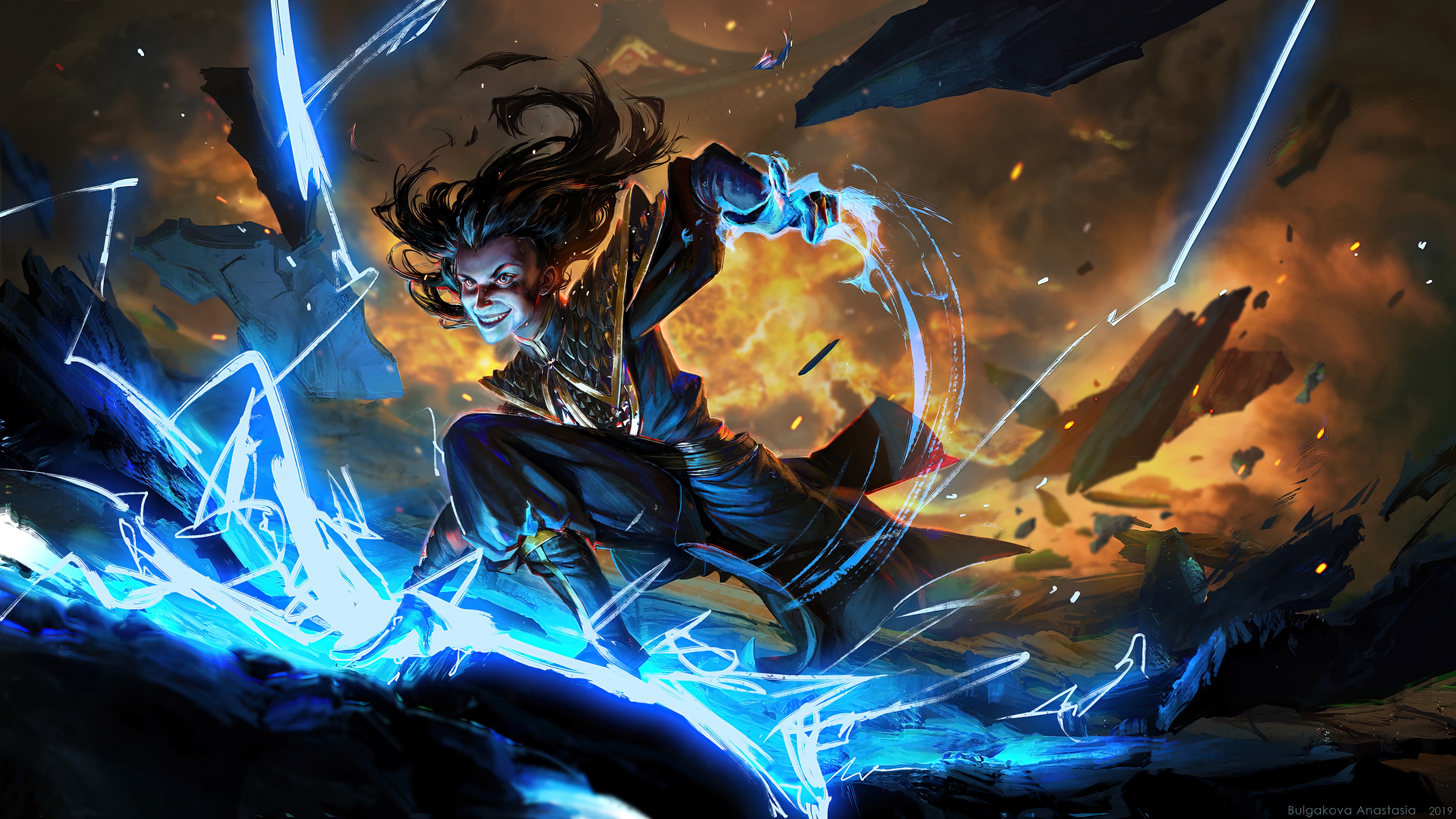 azula, lightning, last airbender, 4k, pc Gallery HD Wallpaper