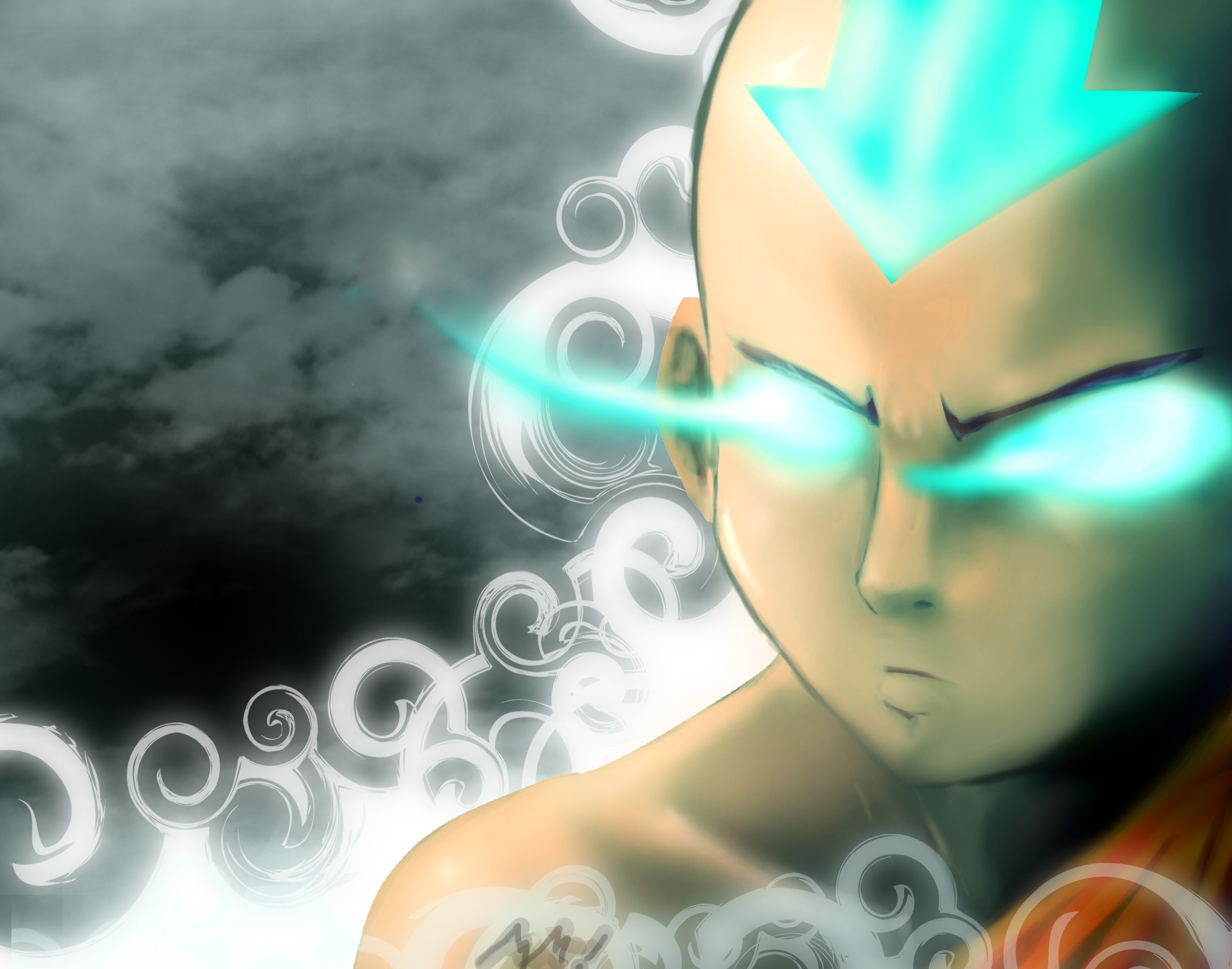Anime Avatar The Last Airbender Glowing Eyes Anime Boys Aang Wallpaper:2372x1866