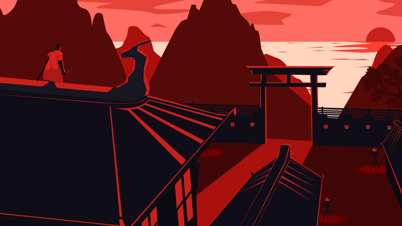 OCSekiro Wallpaper Minimalist. It's red, very red