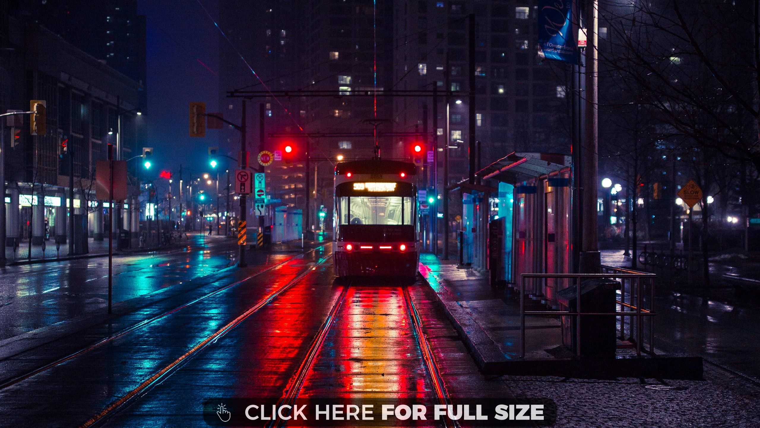 Trolley At Night HD wallpaper. Cityscape wallpaper, City wallpaper, Aesthetic desktop wallpaper