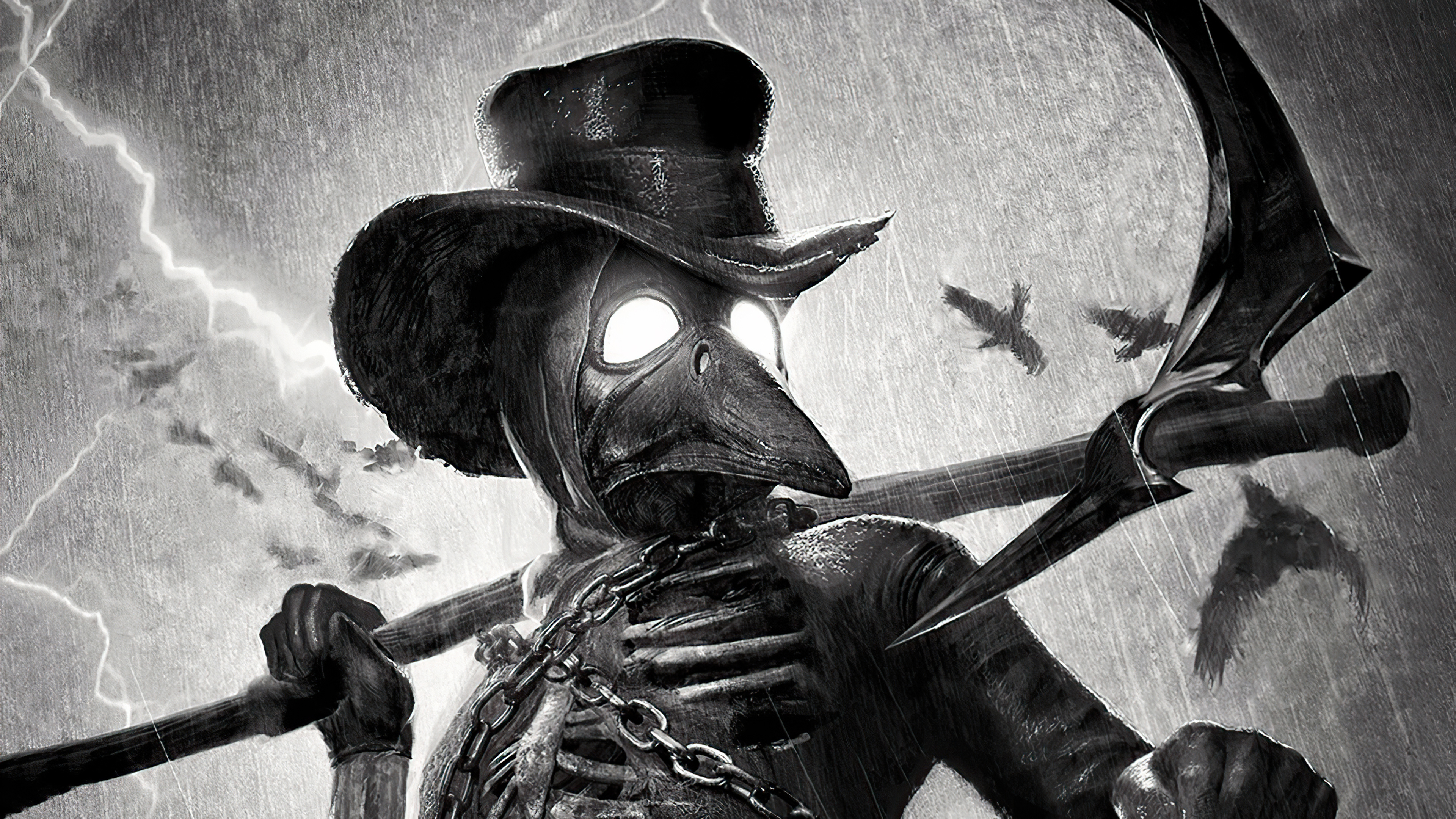 Plague Doctor Wallpaper and Background 4K, HD, Dual Screen