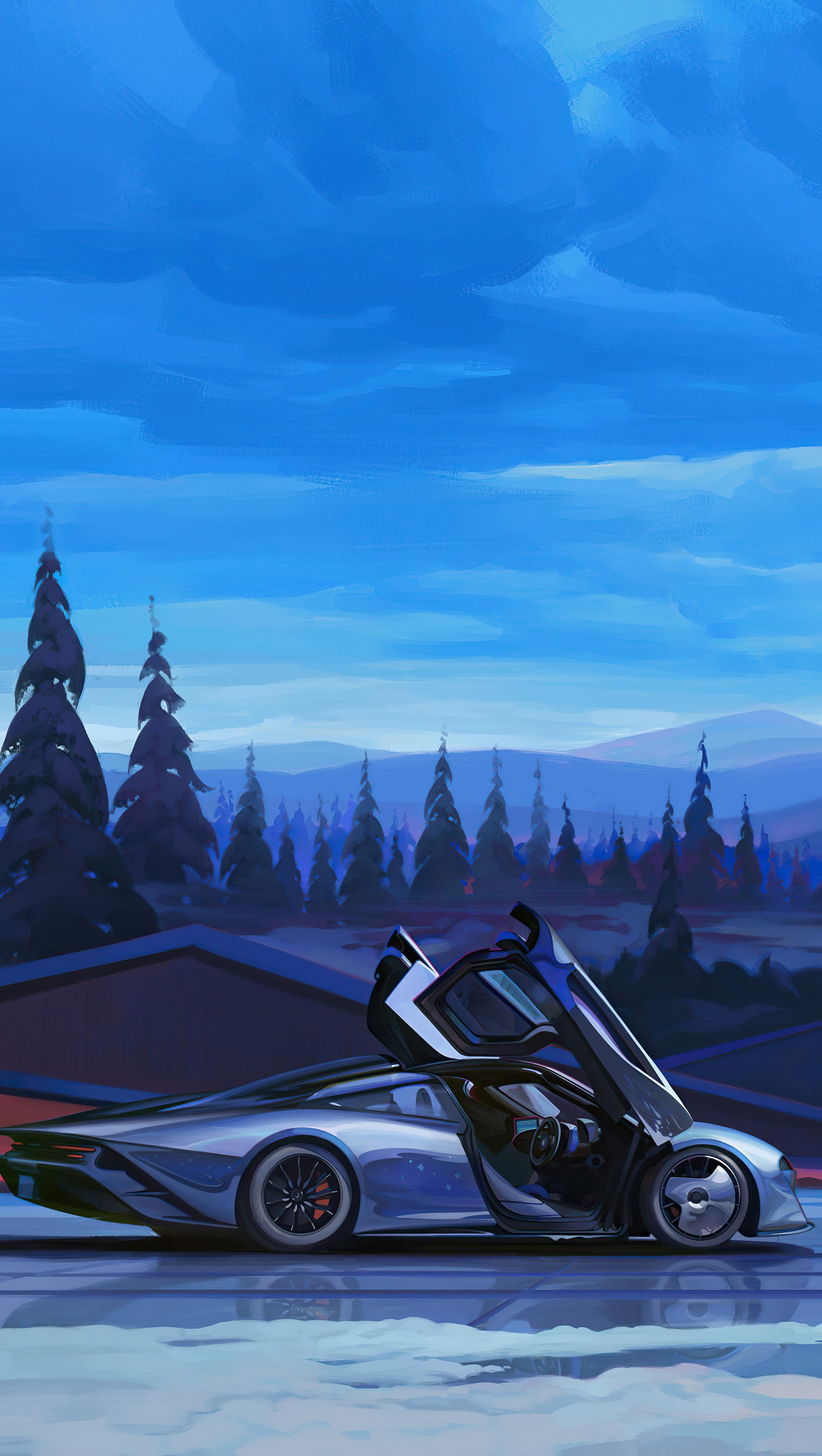 McLaren Speedtail Tribute Digital Art Wallpaper 5k for iPhone and Mobile Phone