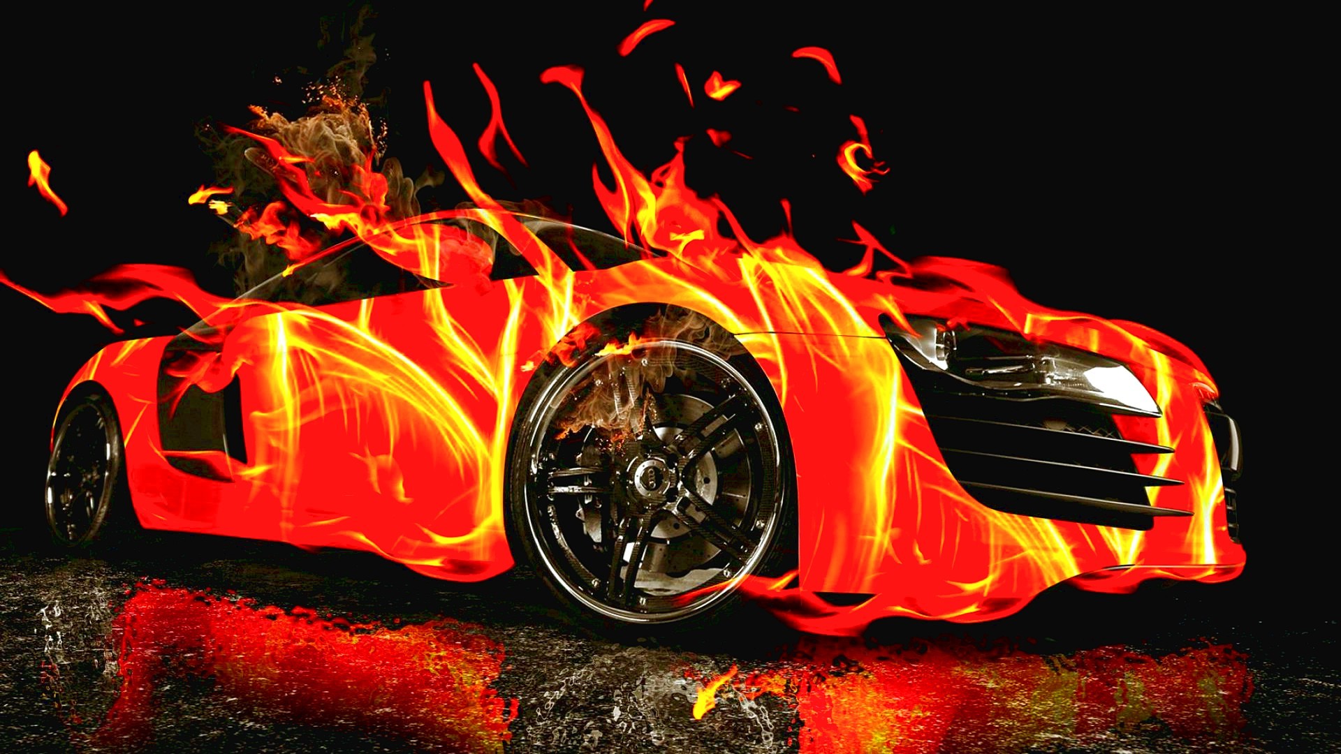 Backgrounds Neon Fire Cool Cars flaming cars HD wallpaper  Pxfuel