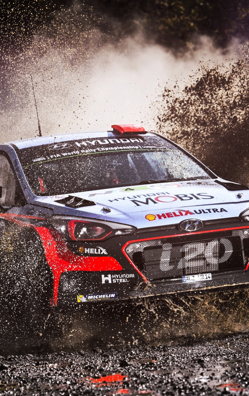 Download wallpaper 840x1336 hyundai i20, rallying, mud, race car, sports, iphone 5, iphone 5s, iphone 5c, ipod touch, 840x1336 HD background, 2207
