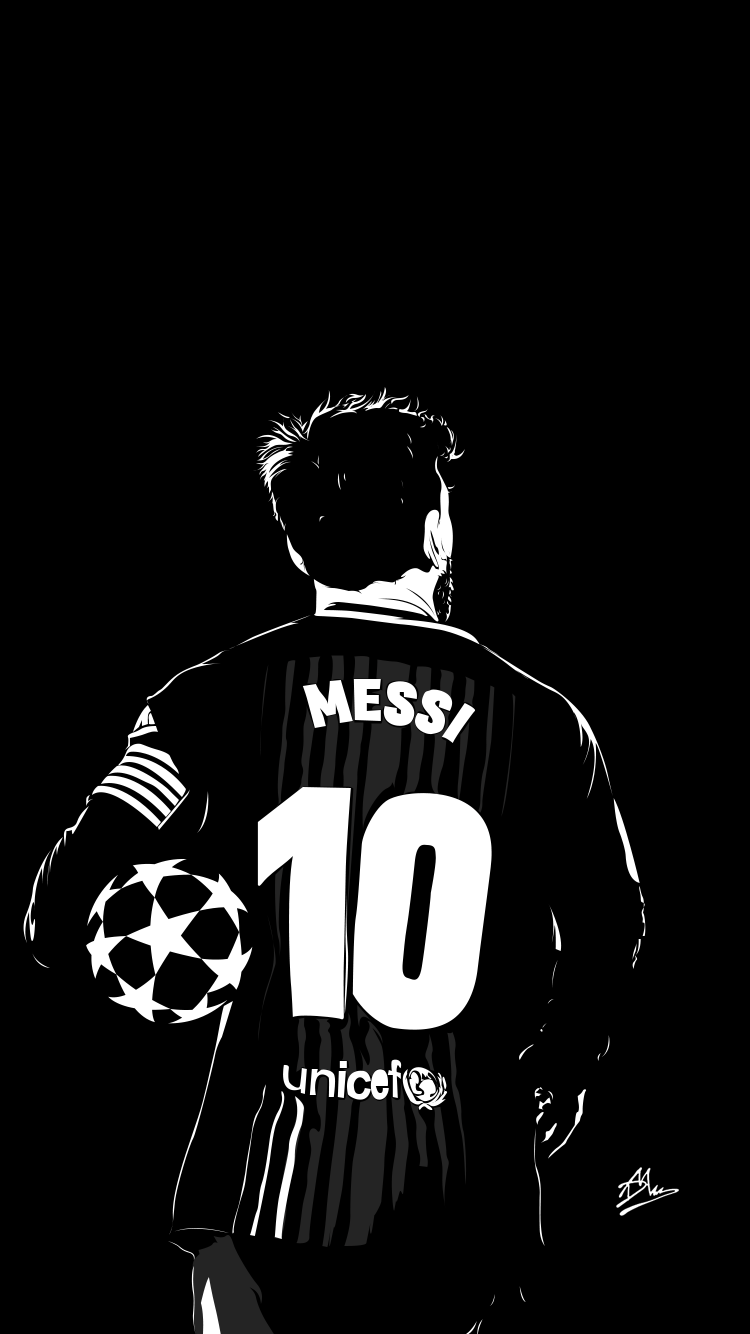 Messi Black Wallpaper