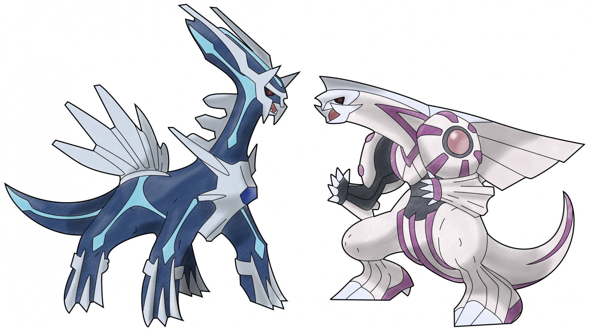 Download Dialga Palkia Artwork Wallpaper