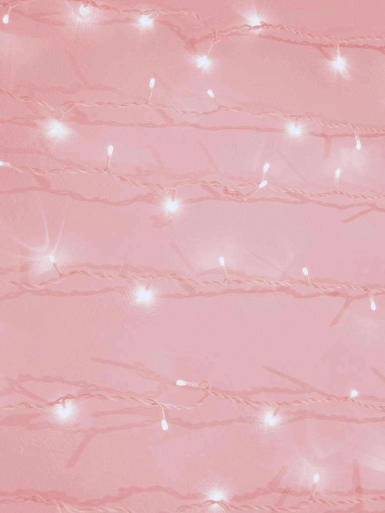 Download Pastel Pink Fairy Lights Aesthetic Tumblr Wallpaper