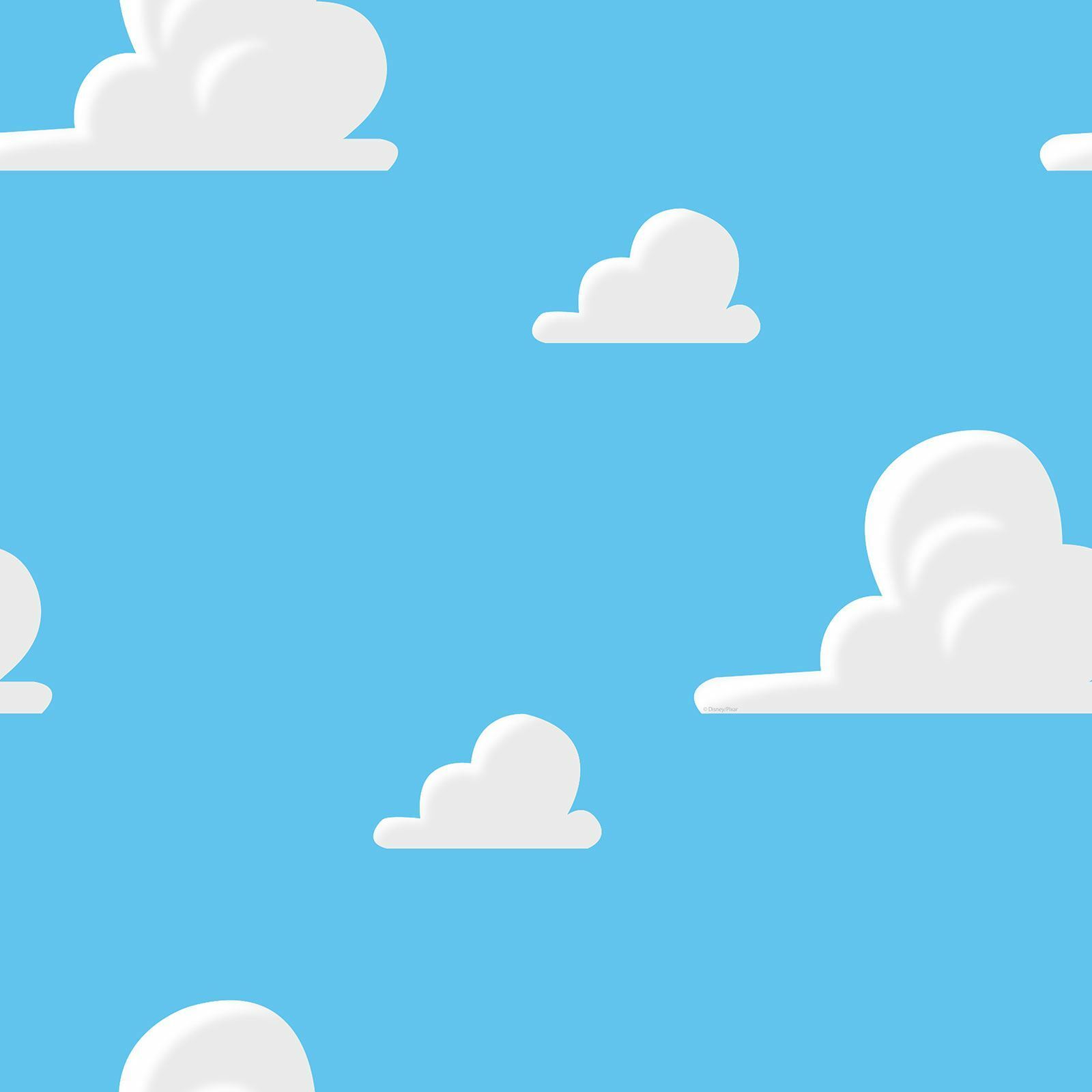 Toy Story Clouds Wallpaper Disney Andy's Room Kids Graham and Brown