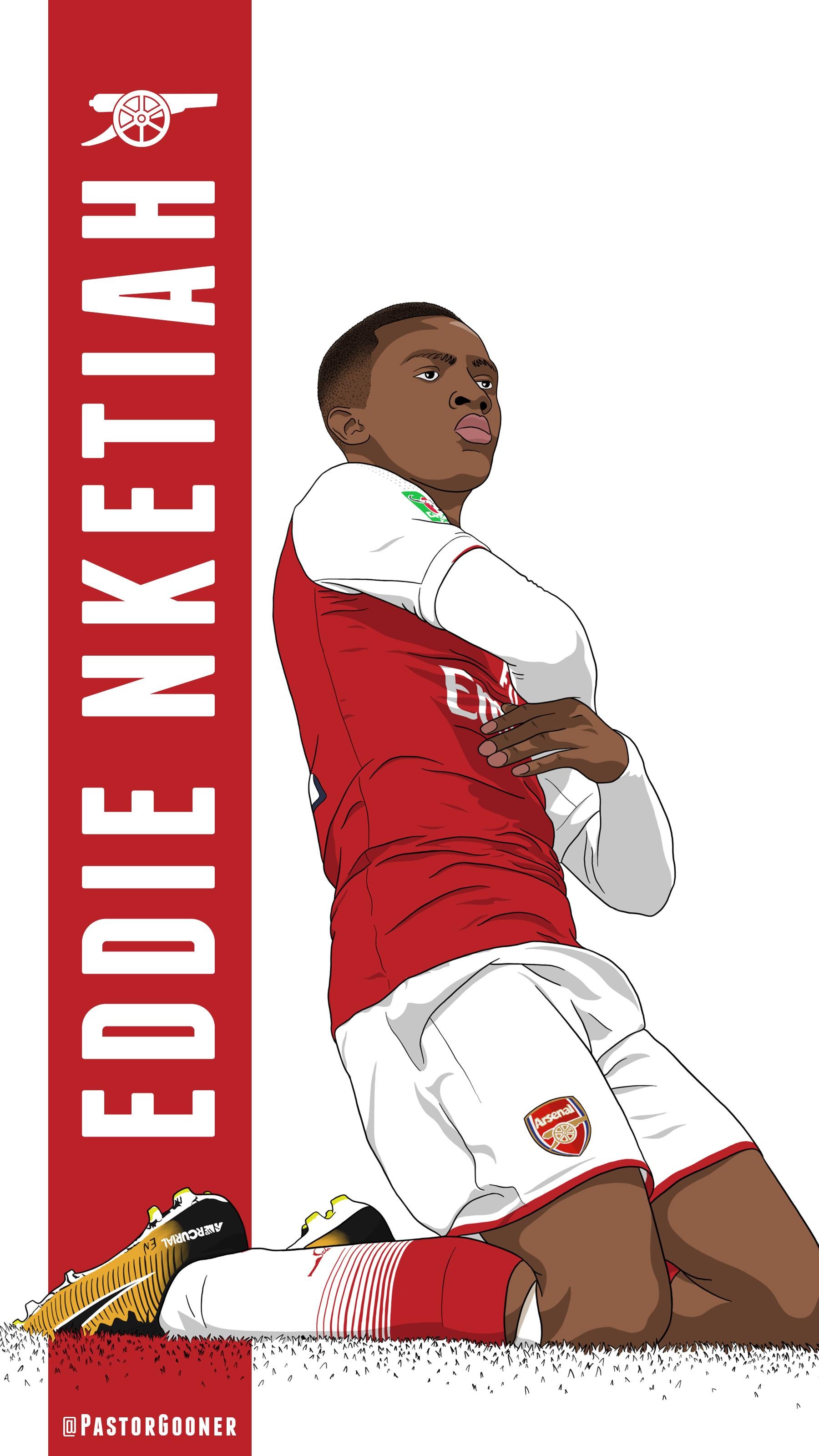 Phone Wallpaper Eddie Nketiah