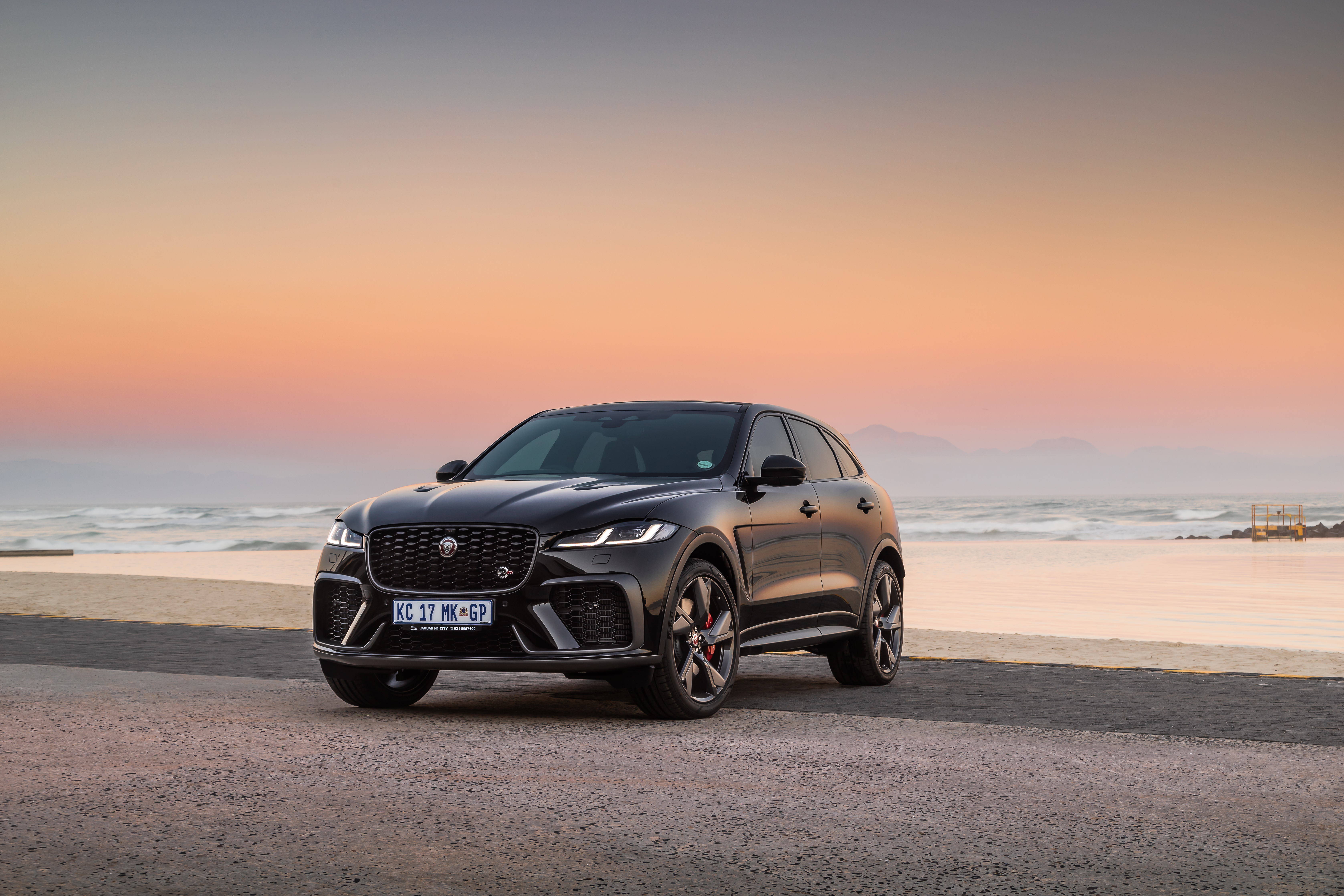 2021 Black Jaguar F Pace SVR, SUV Gallery HD Wallpaper