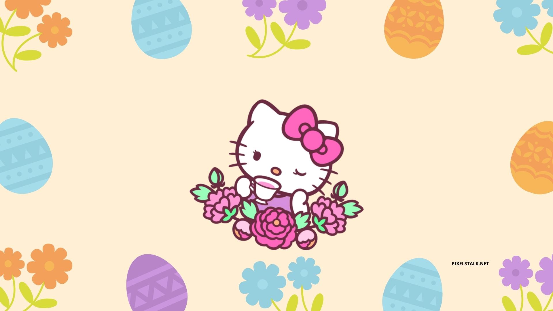 Hello Kitty Easter Bunny Wallpaper HD
