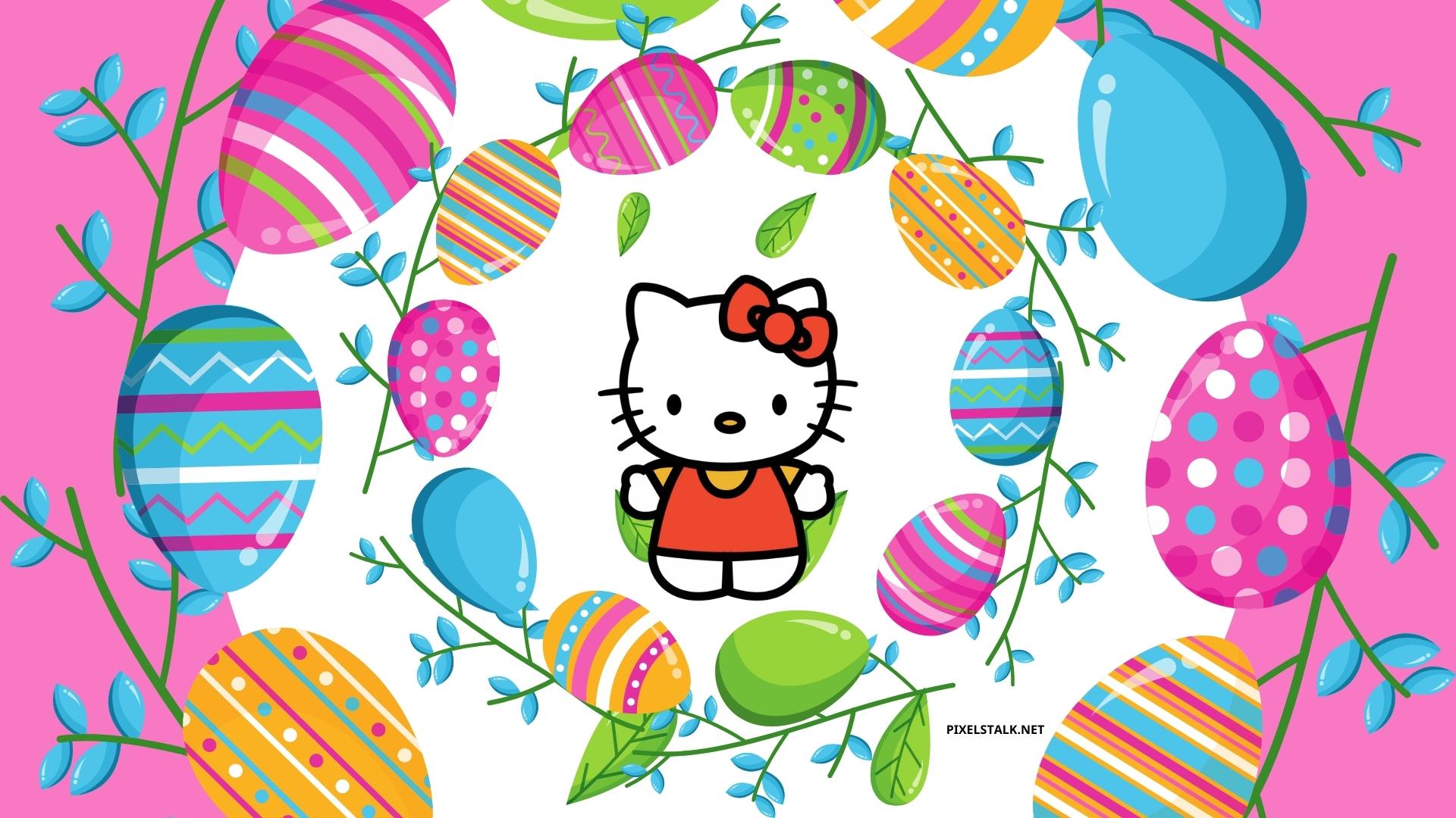 Hello Kitty Easter Bunny Wallpaper HD