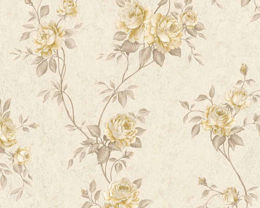 A.S. Création Wallpaper «Flowers, Beige, Brown, Cream» 372262