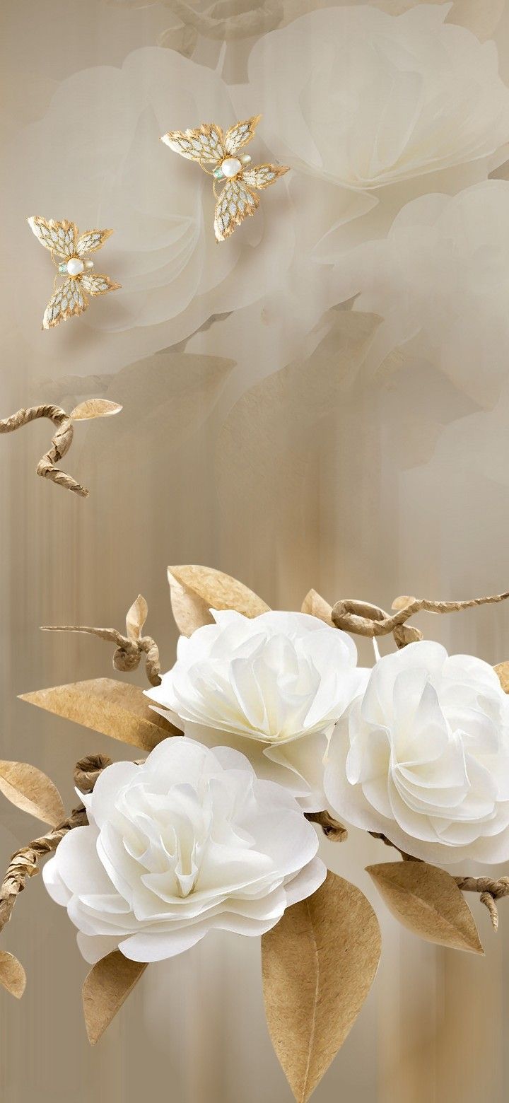 Beige Flower Wallpapers - Wallpaper Cave