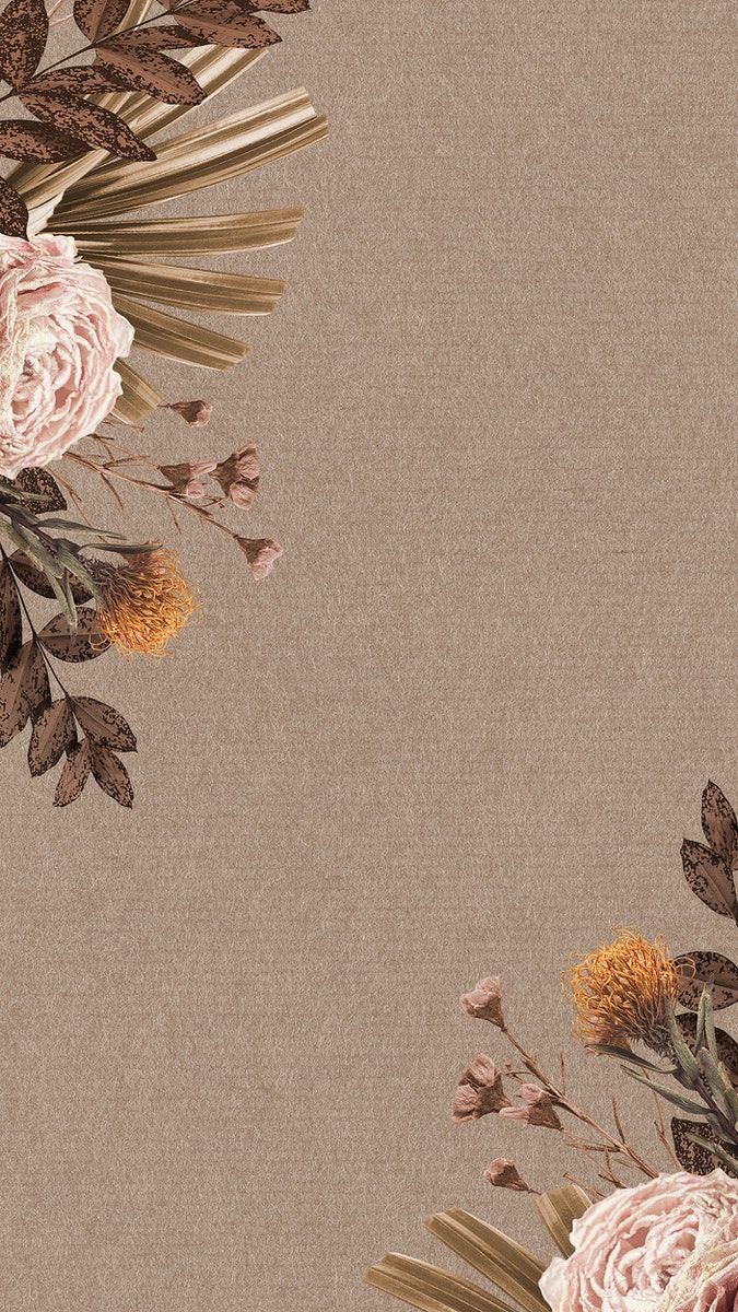 Manage pinning. rawpixel. Vintage phone wallpaper, Earth tones wallpaper iphone, Vintage flower background