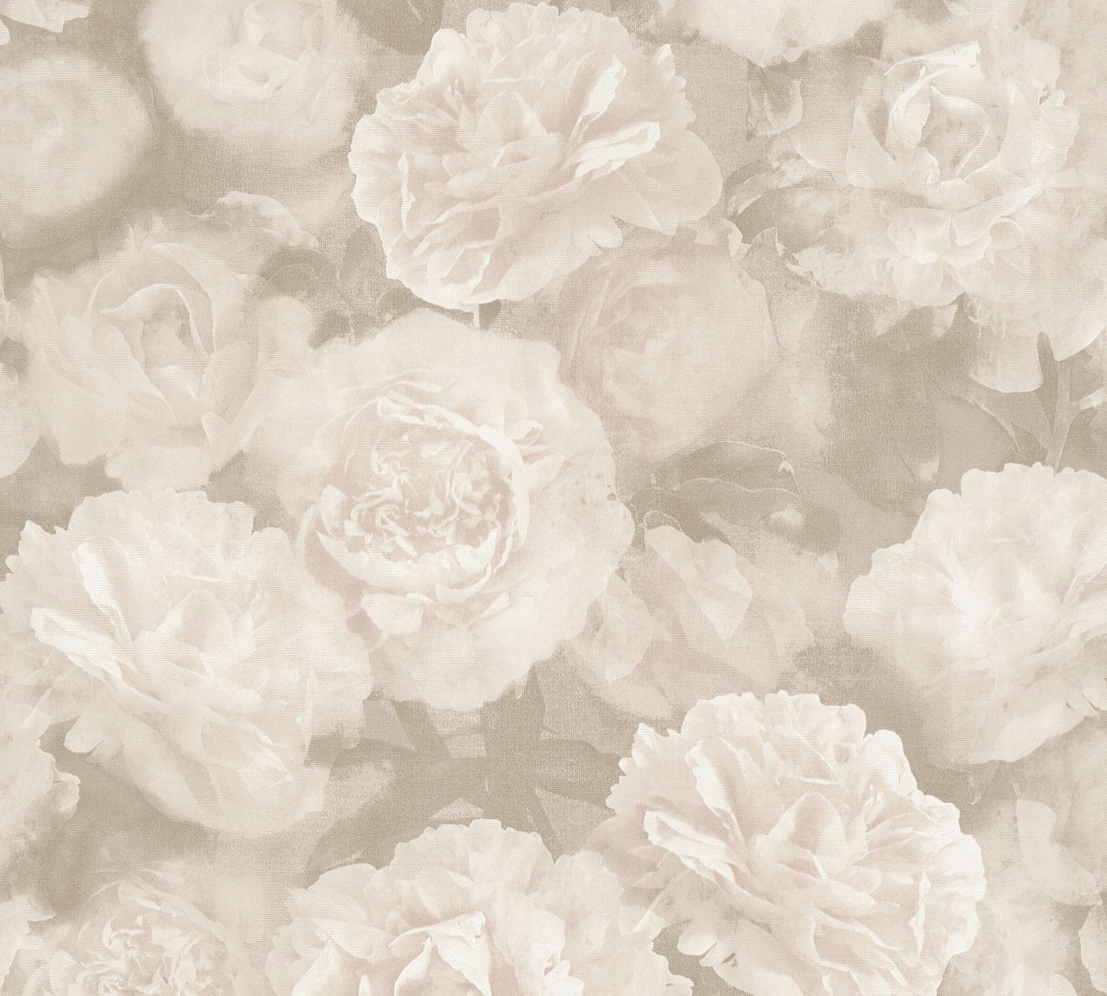 Non Woven Wallpaper Flowers Beige Cream 37402 3