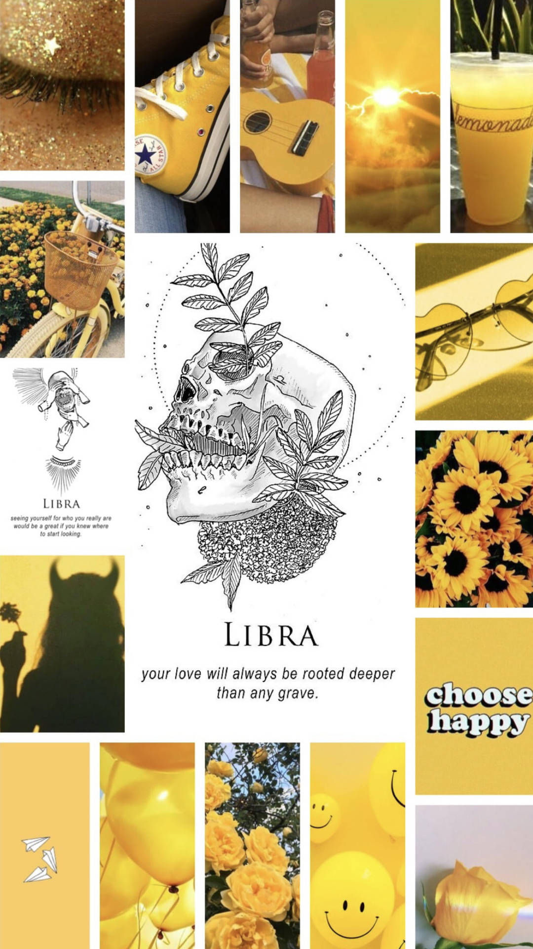 Download Libra Zodiac Aesthetic Collage Wallpaper