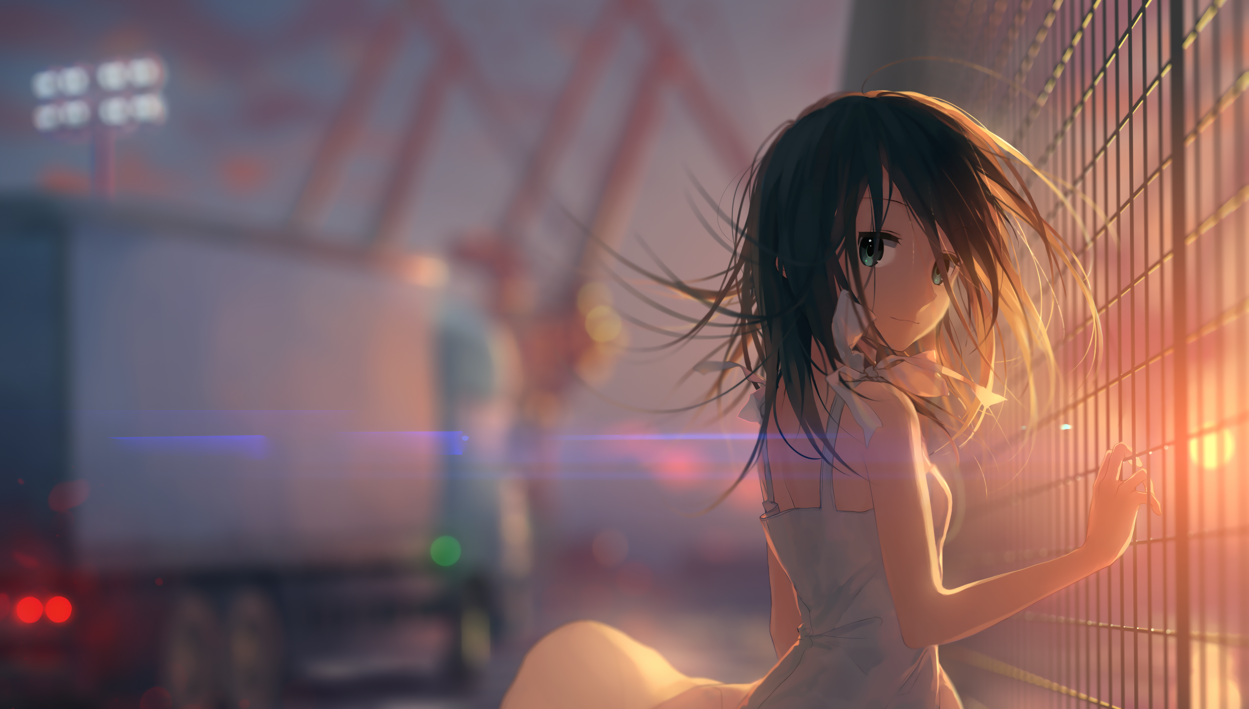 Wallpaper, anime girls, manga, light, color, stage, screenshot, performance art 2560x1453