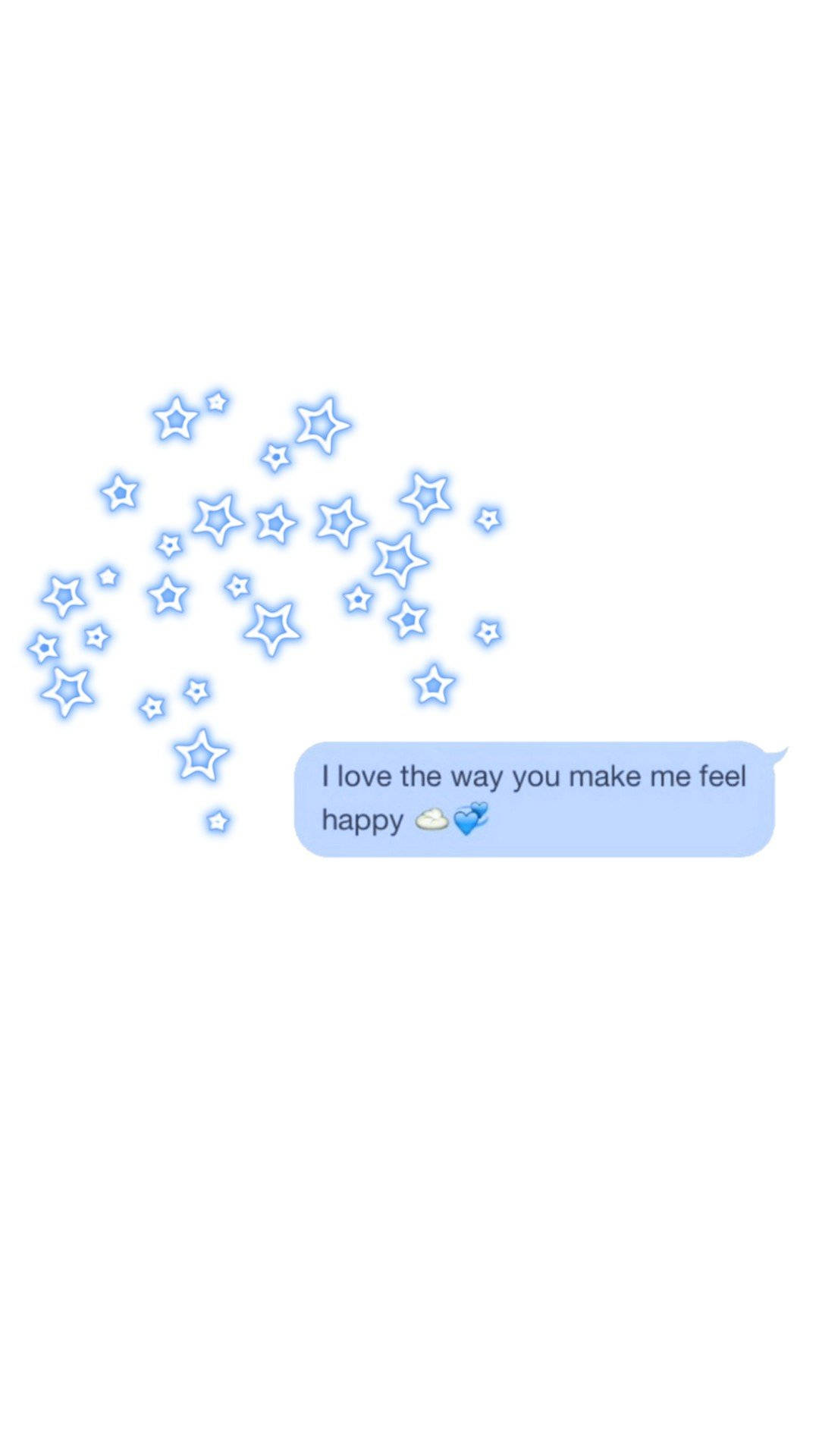 Download Cute Couple Matching Blue Text Message Wallpaper