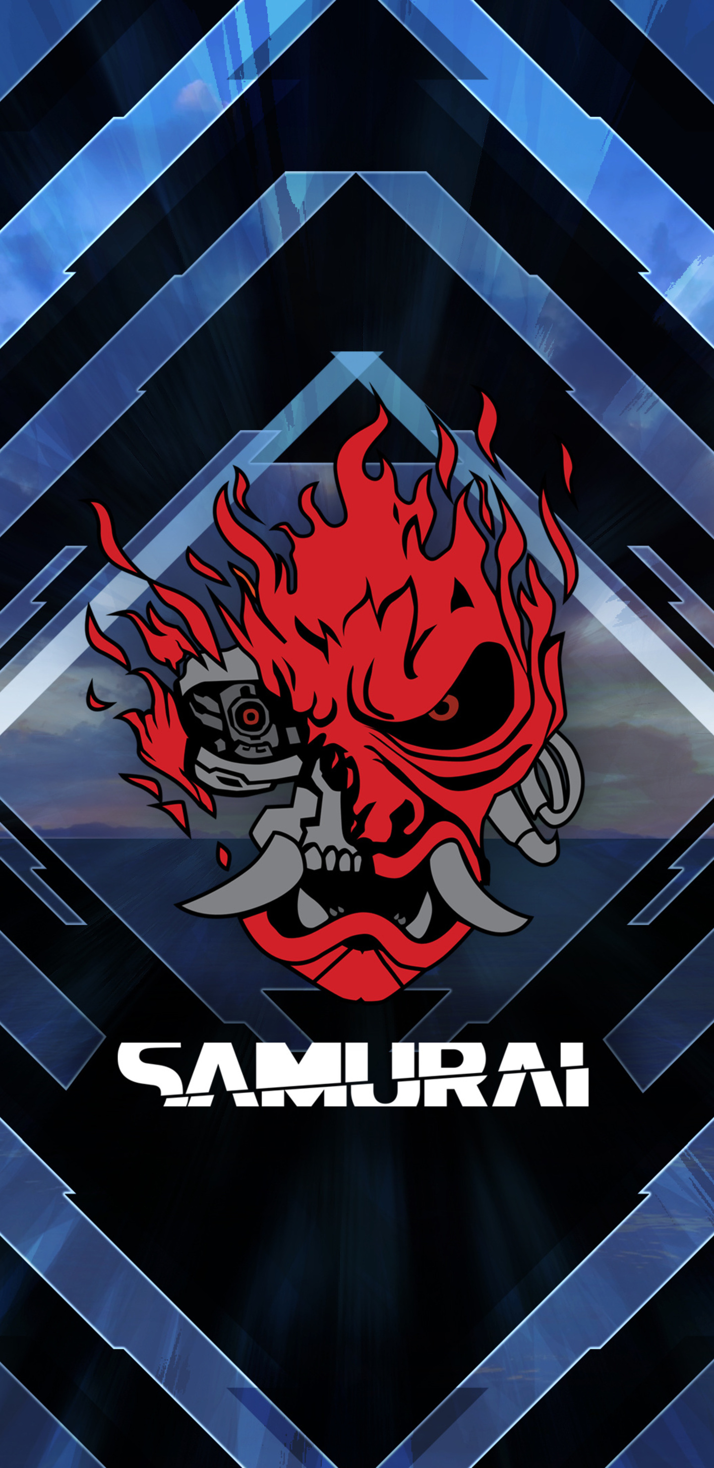 High resolution samurai logo wallpaper for mobile devices