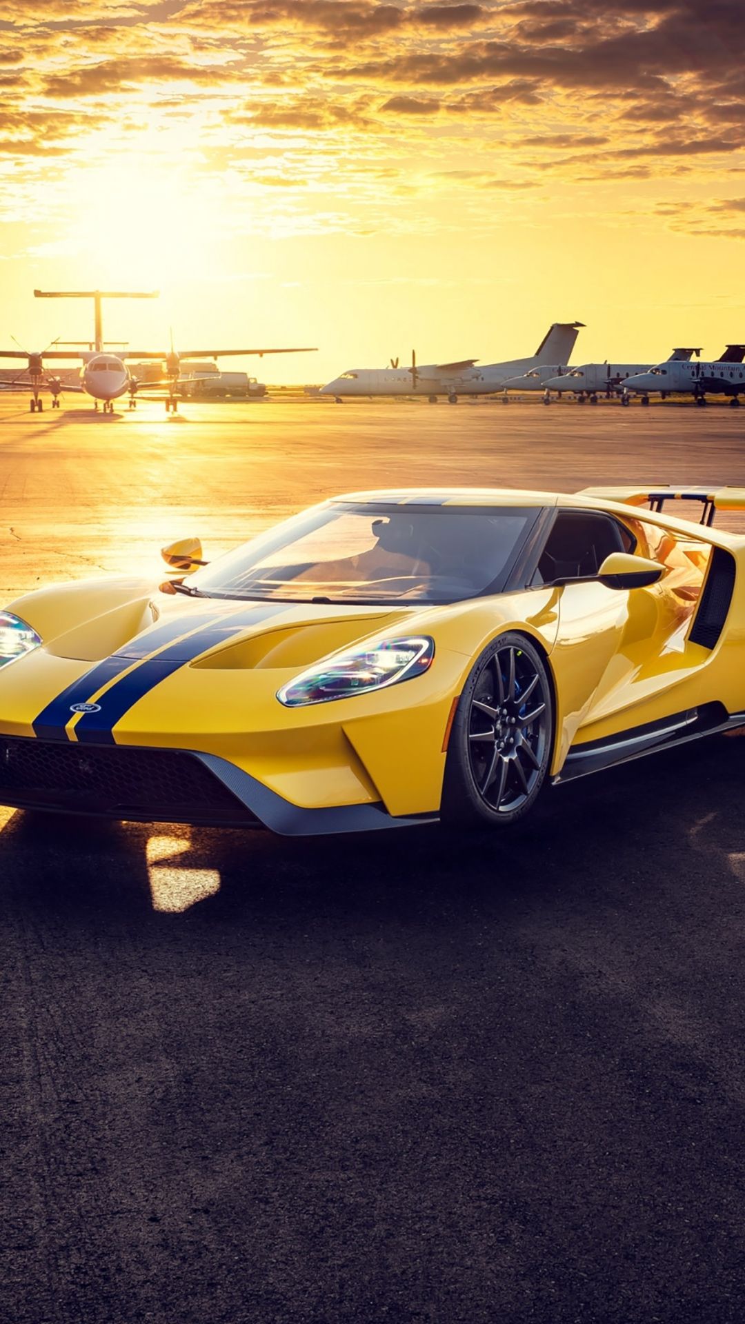 Car, sportcar, yellow Ford GT wallpaper. Ford gt, Car wallpaper, Super cars