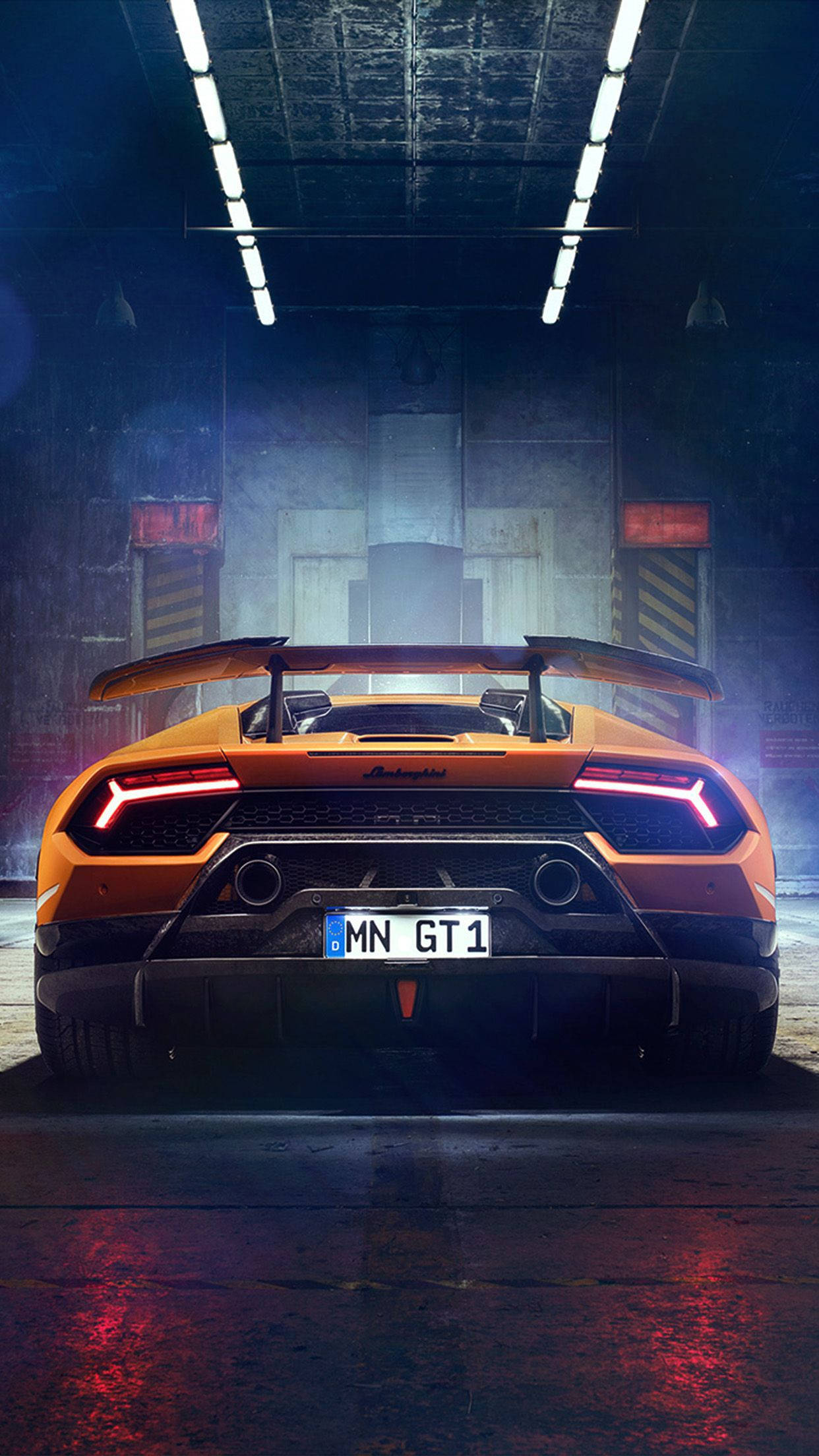 Download Yellow Lamborghini Huracan Car iPhone Wallpaper