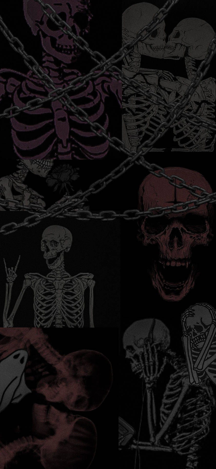 Skeletons And Chains Wallpaper