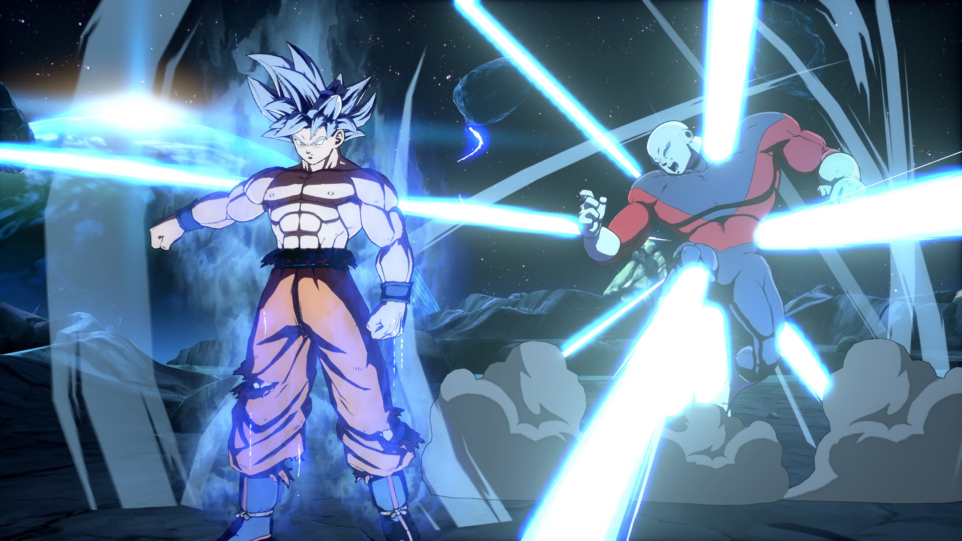 Dragon Ball FighterZ DLC character Goku (Ultra Instinct) screenshots