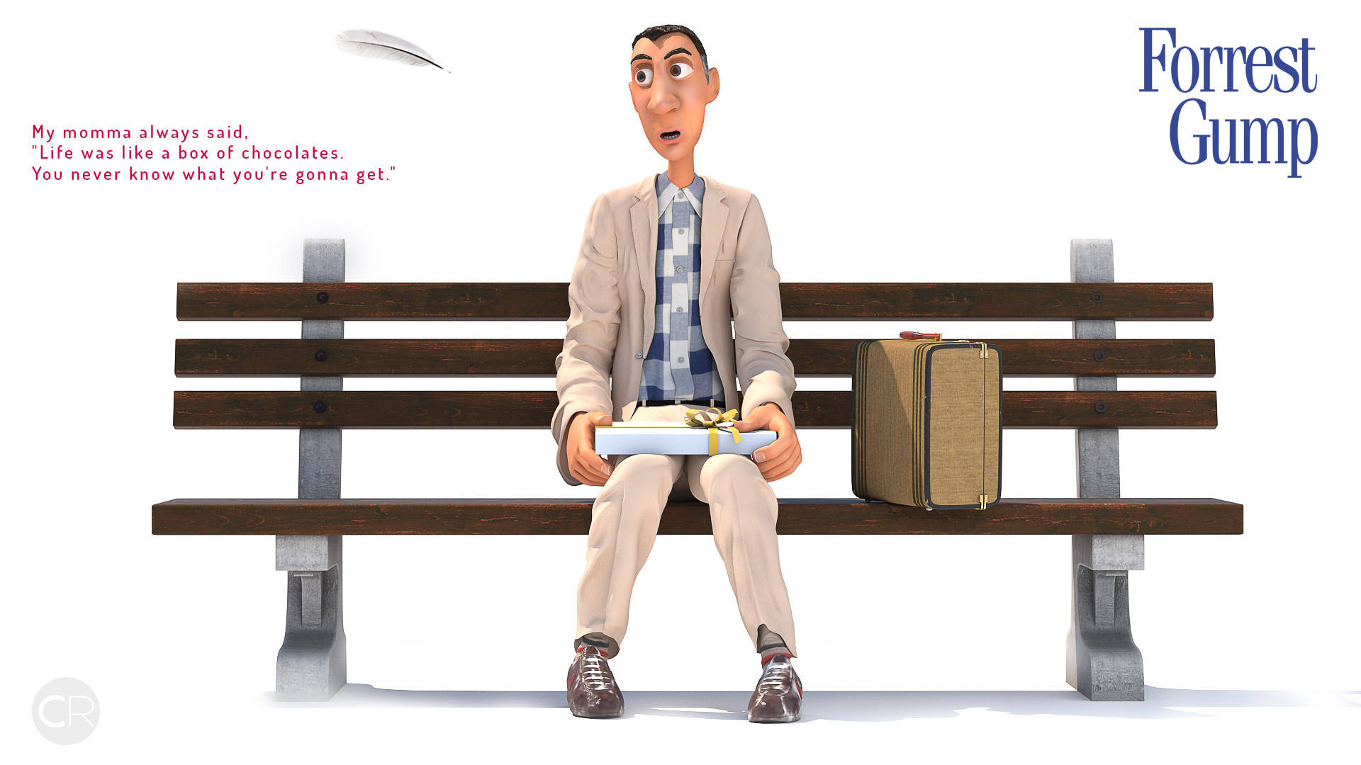 Download Forrest Gump 4d Cartoon Wallpaper