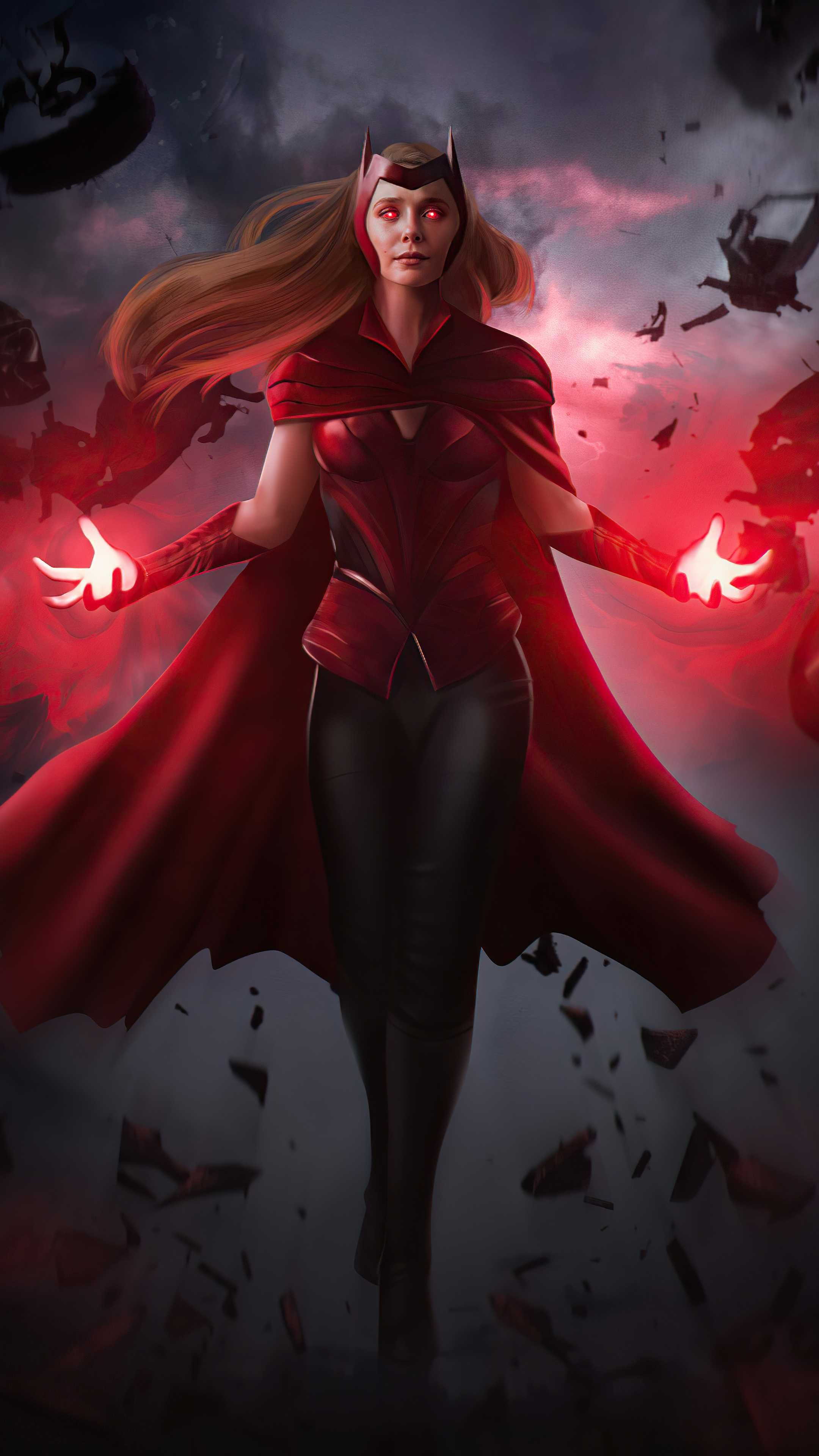 Download wallpaper 750x1334 the scarlet witch wanda vision 2021 fan art  iphone 7 iphone 8 750x1334 hd background 26969