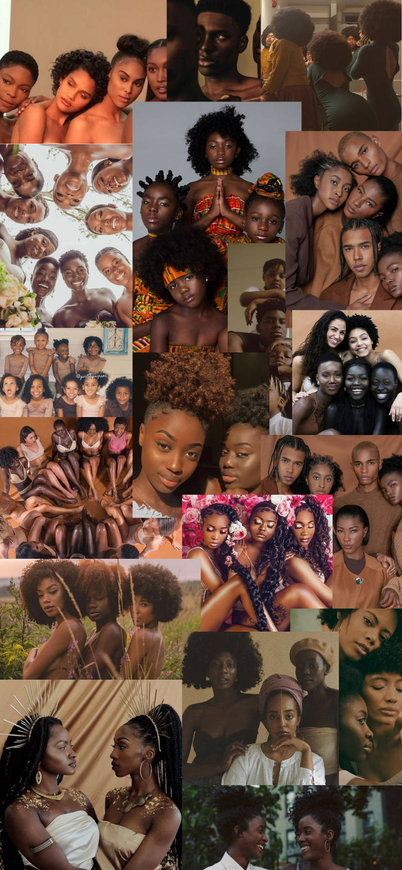 Download Group Montage Of Beautiful Black Woman Wallpaper