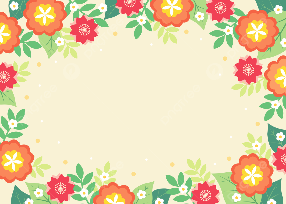 Beautiful Orange Red Green Spring Floral Background, Hello Spring, Spring, Floral Background Image for Free Download