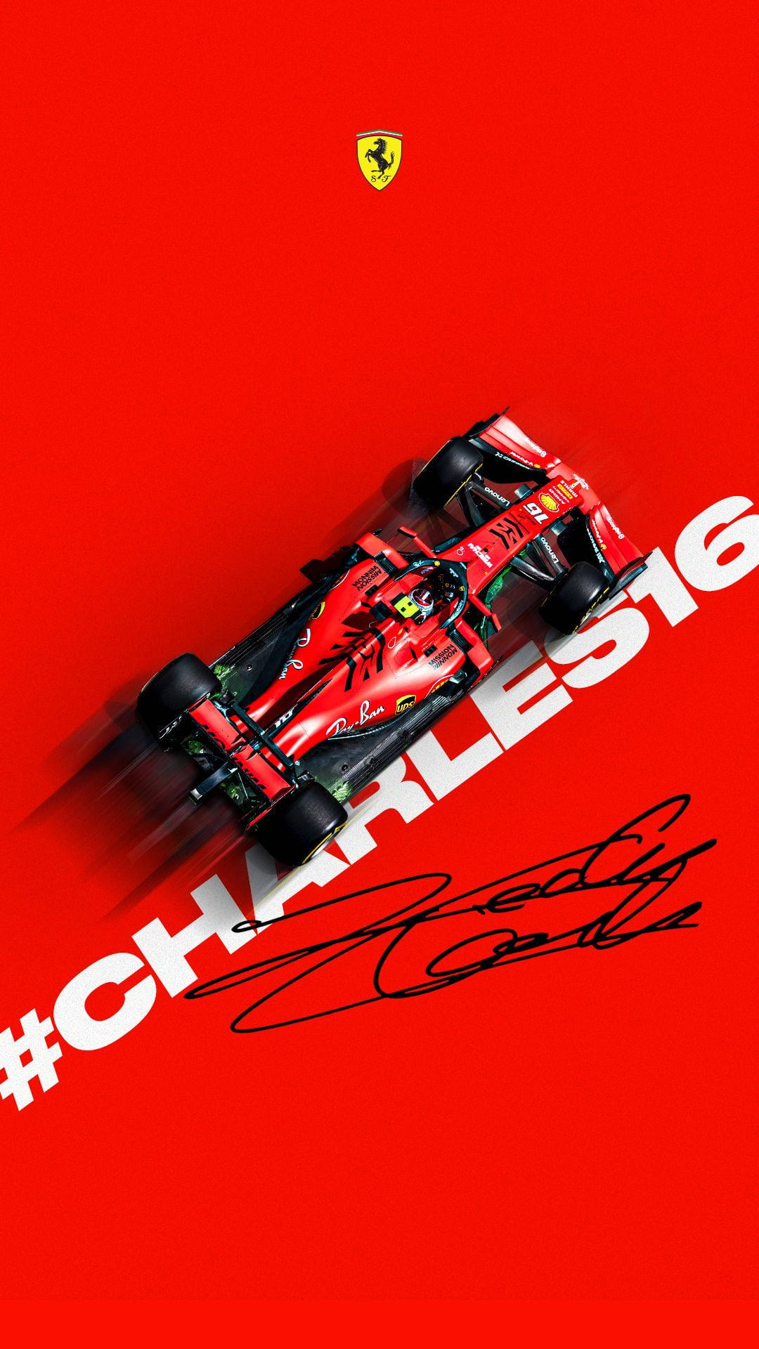 Download F1 Charles Leclerc Ferrari iPhone Wallpaper