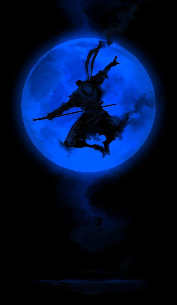 Blue moon ninja. Samurai wallpaper, Blue moon, Comic books art