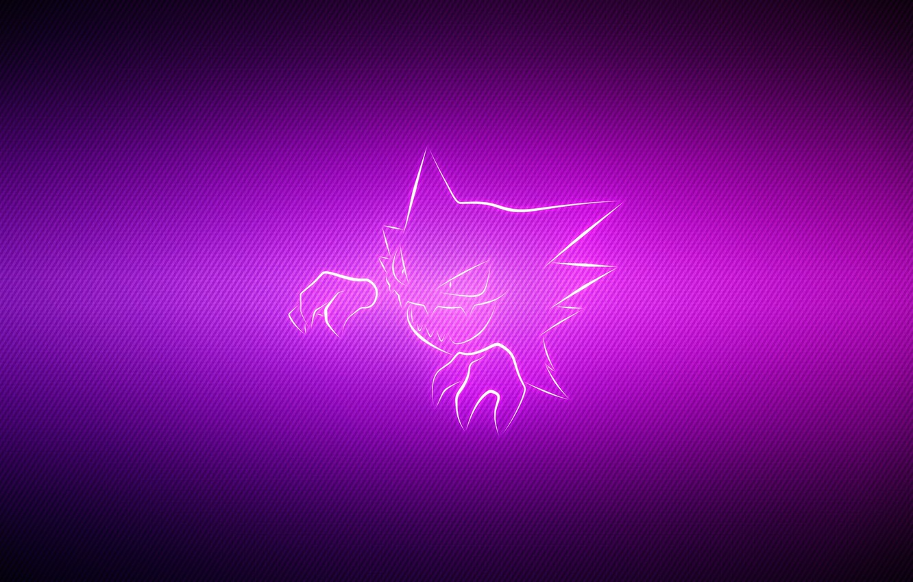Wallpaper line, image, haunter, pokemon, pokemon, hunter image for desktop, section минимализм