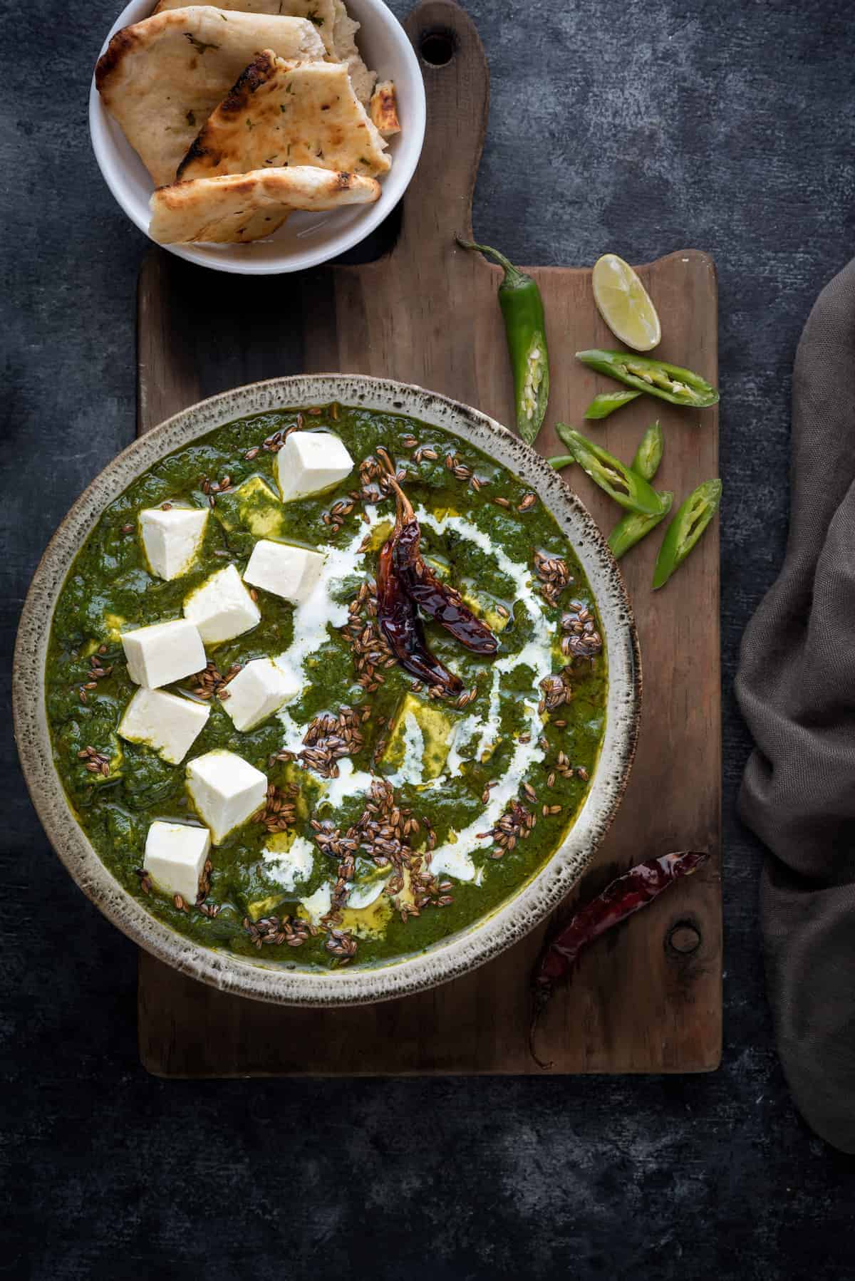 Vibrant Palak Paneer Recipe Abstract for Mobile Vibrant Palak Paneer Recipe Abstract for Mobile
