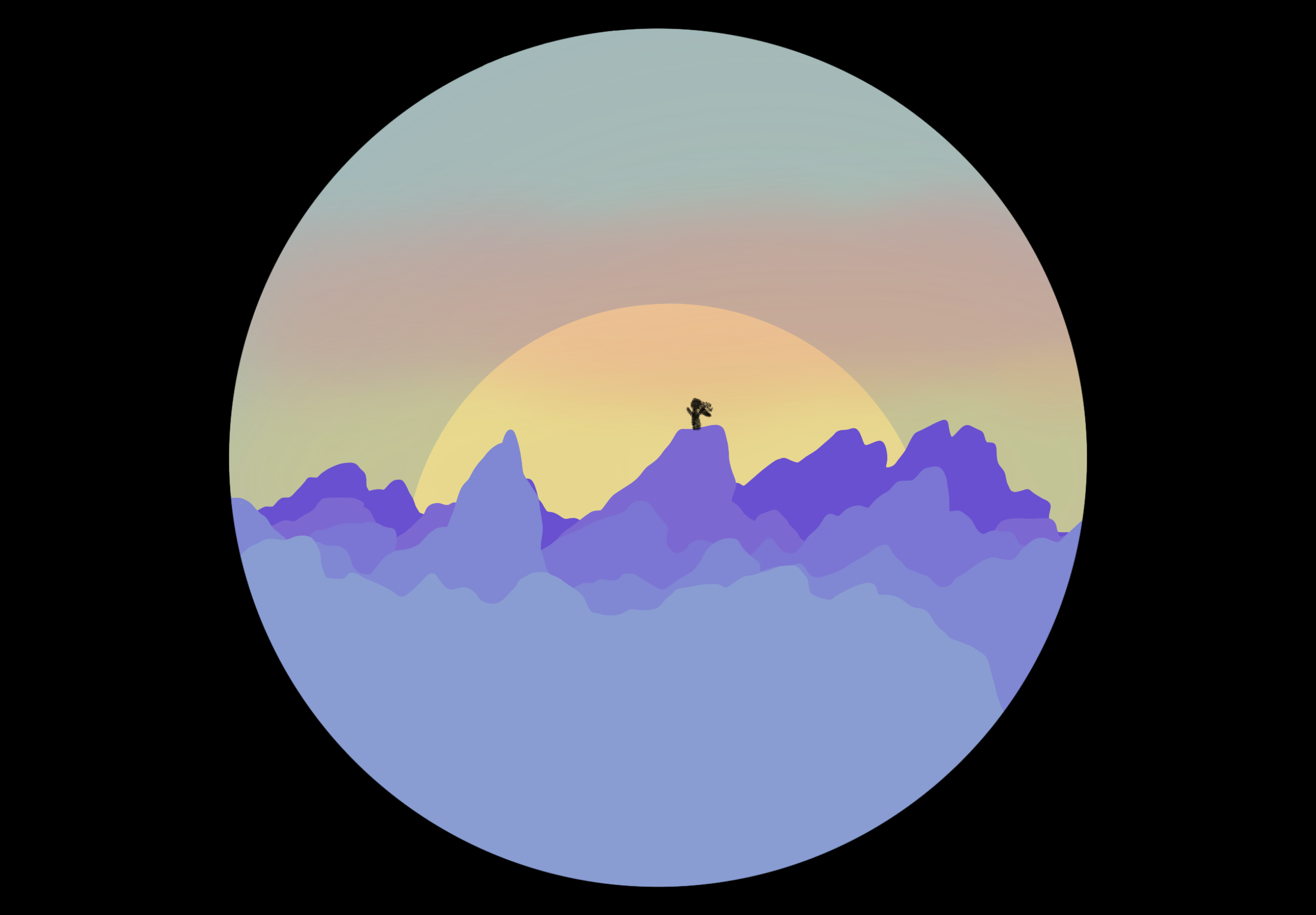 Wallpaper, sky, world, gas, circle, font, landscape, electric blue, horizon, symmetry, graphics, illustration, tree, magenta, brand, city, silhouette, darkness, symbol 2360x1640