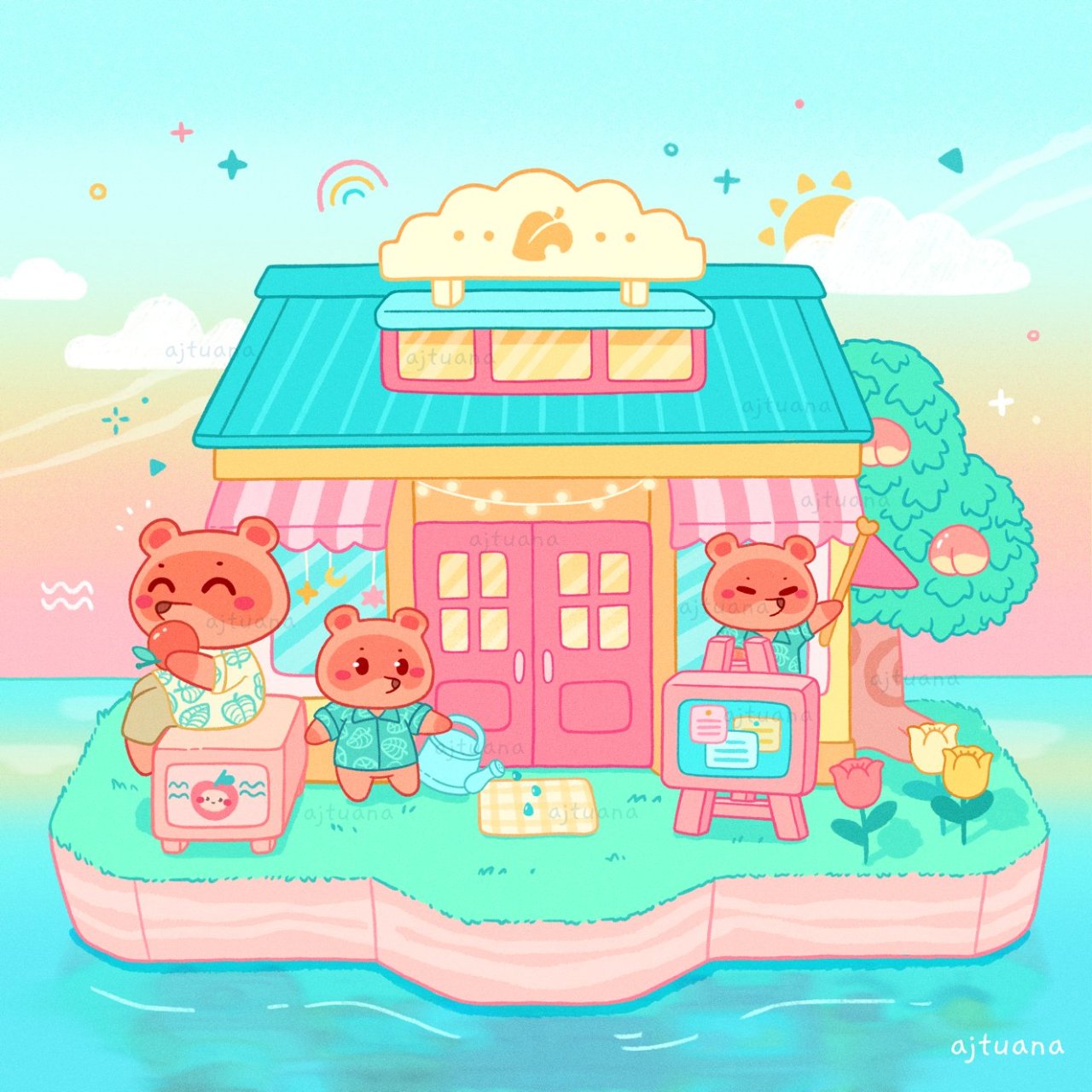 Ajtuana Animal Crossing Commission ☀️ Wall