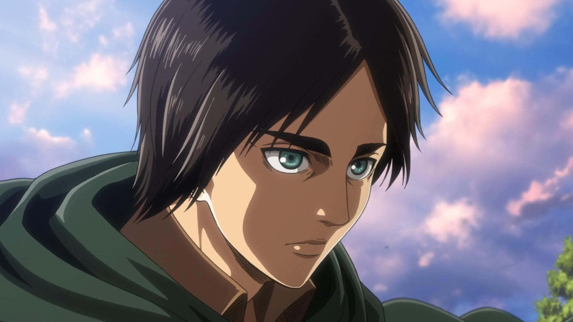 Download Eren Yeager Pfp With Clouds Wallpaper