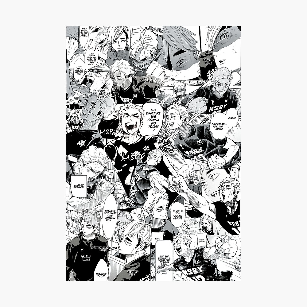 Miya Atsumu Manga Collage (Haikyuu) Poster