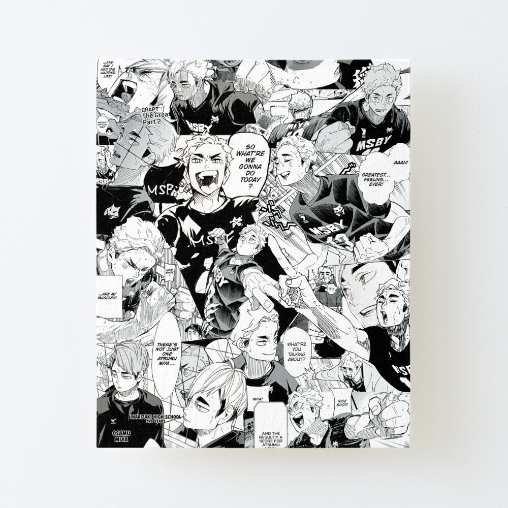 Miya Atsumu Manga Collage (Haikyuu) Mounted Print