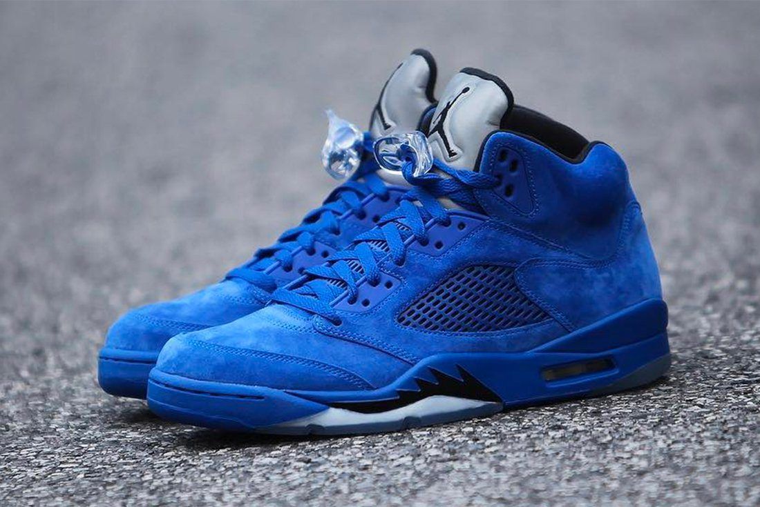 Best Look Yet At The 'Blue Suede' Jordan 5s