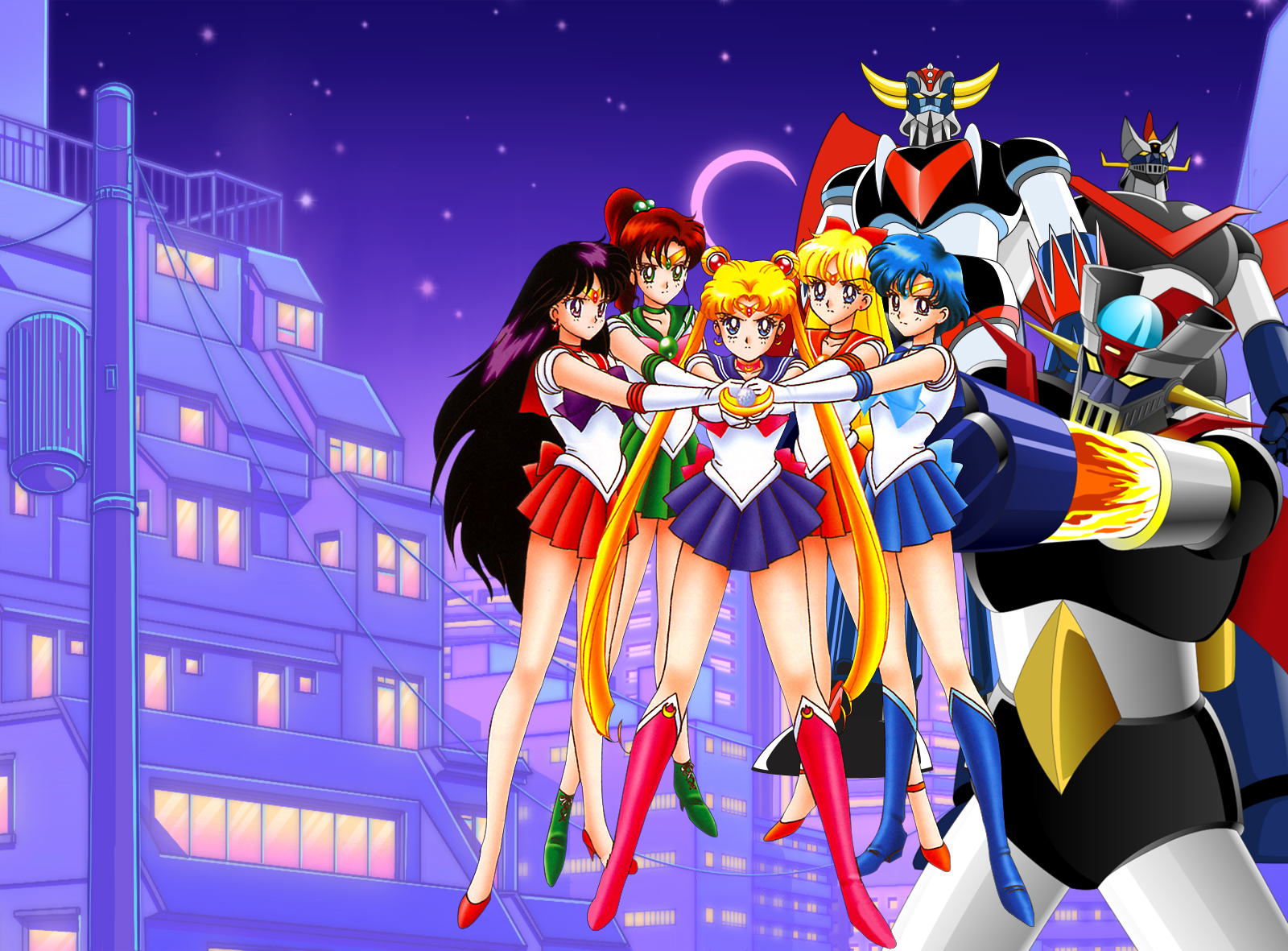 Sailor Moon And Mazinger Z Self Dynamic Super Heroes