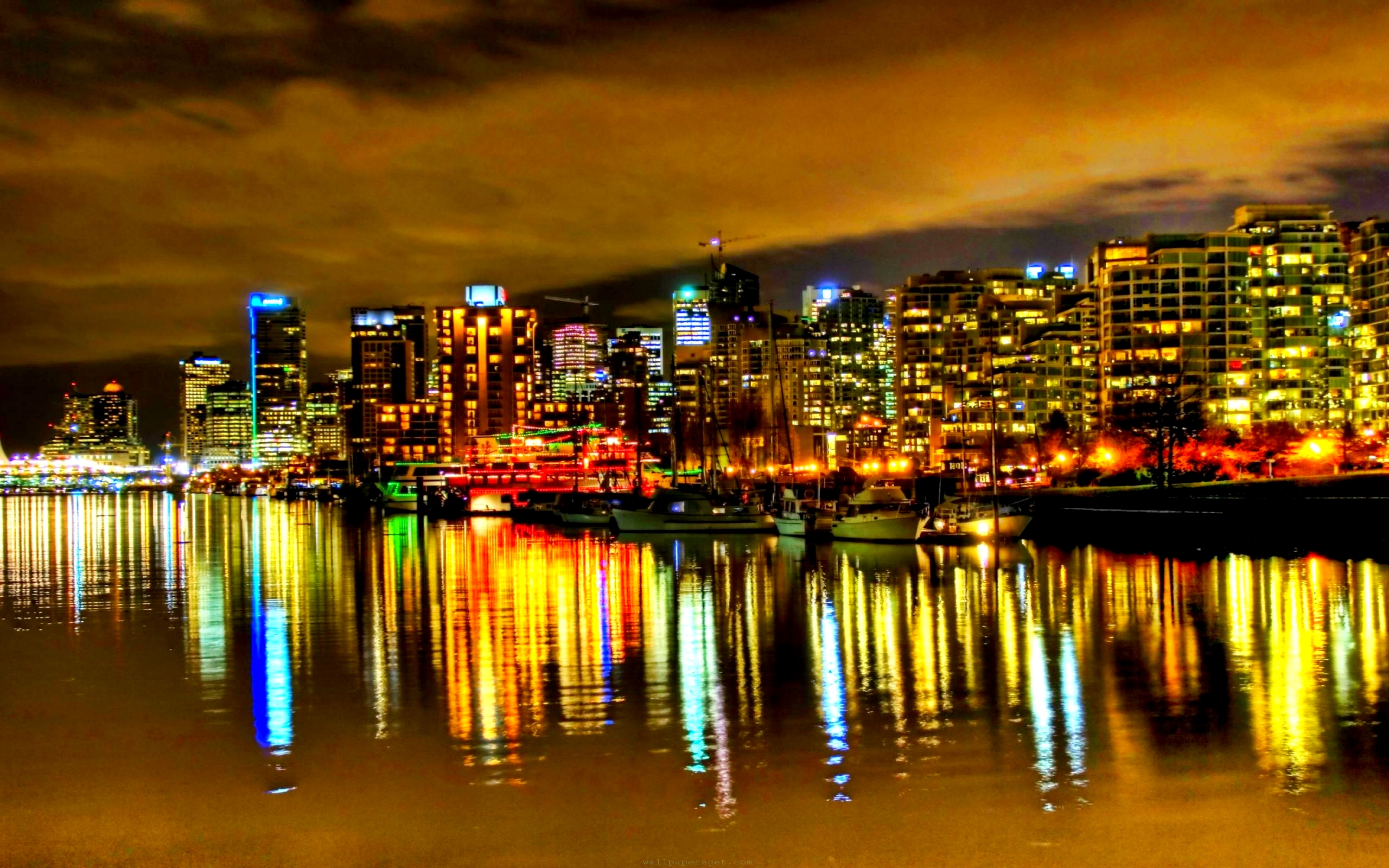 City Lights Wallpaper. HD Background Image. Photo