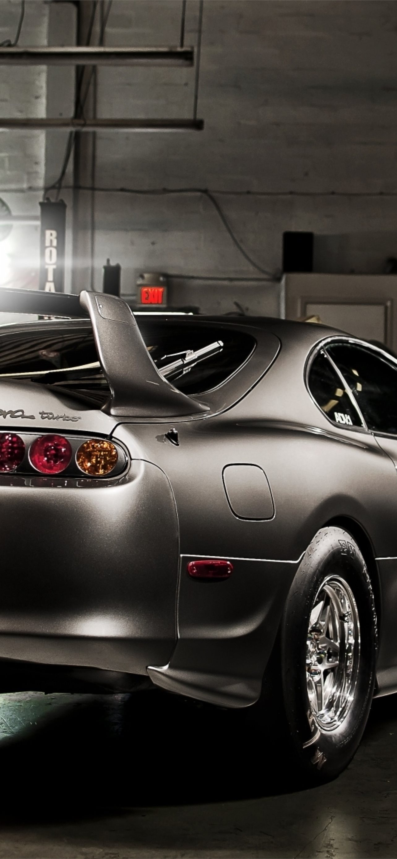 Toyota Supra Back View Spoiler Tuning Cars for Sam. iPhone Wallpaper Free Download